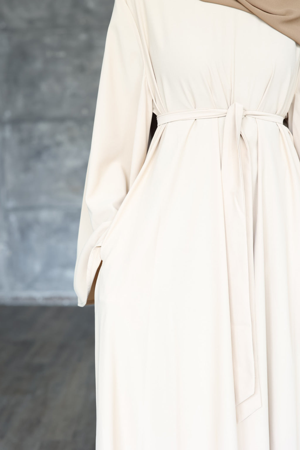 Beige Kimono Sleeve Dress