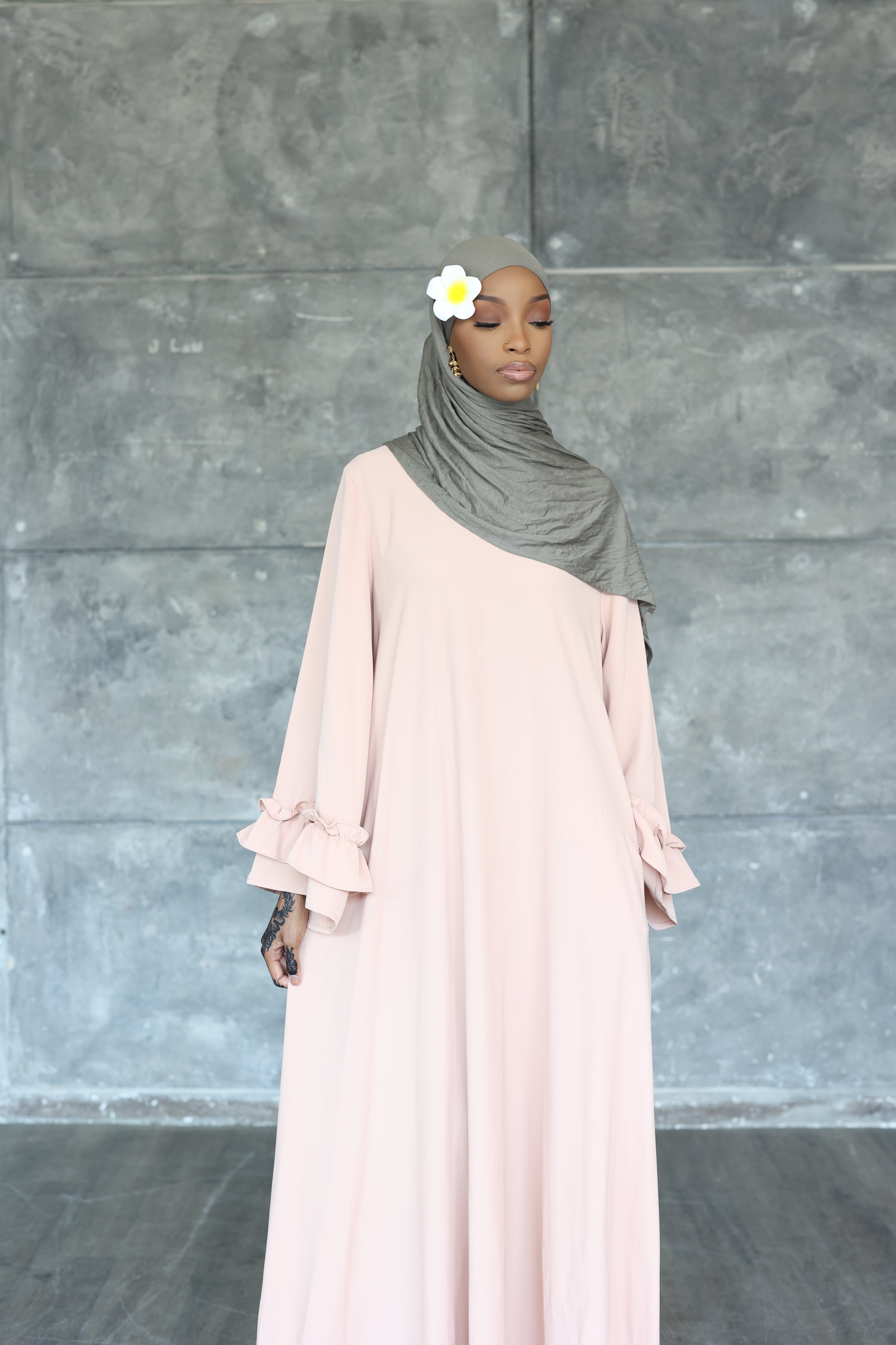 (Pink) Flare Sleeve Dress – A.SumayahShop LLC