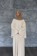 Beige Kimono Sleeve Dress