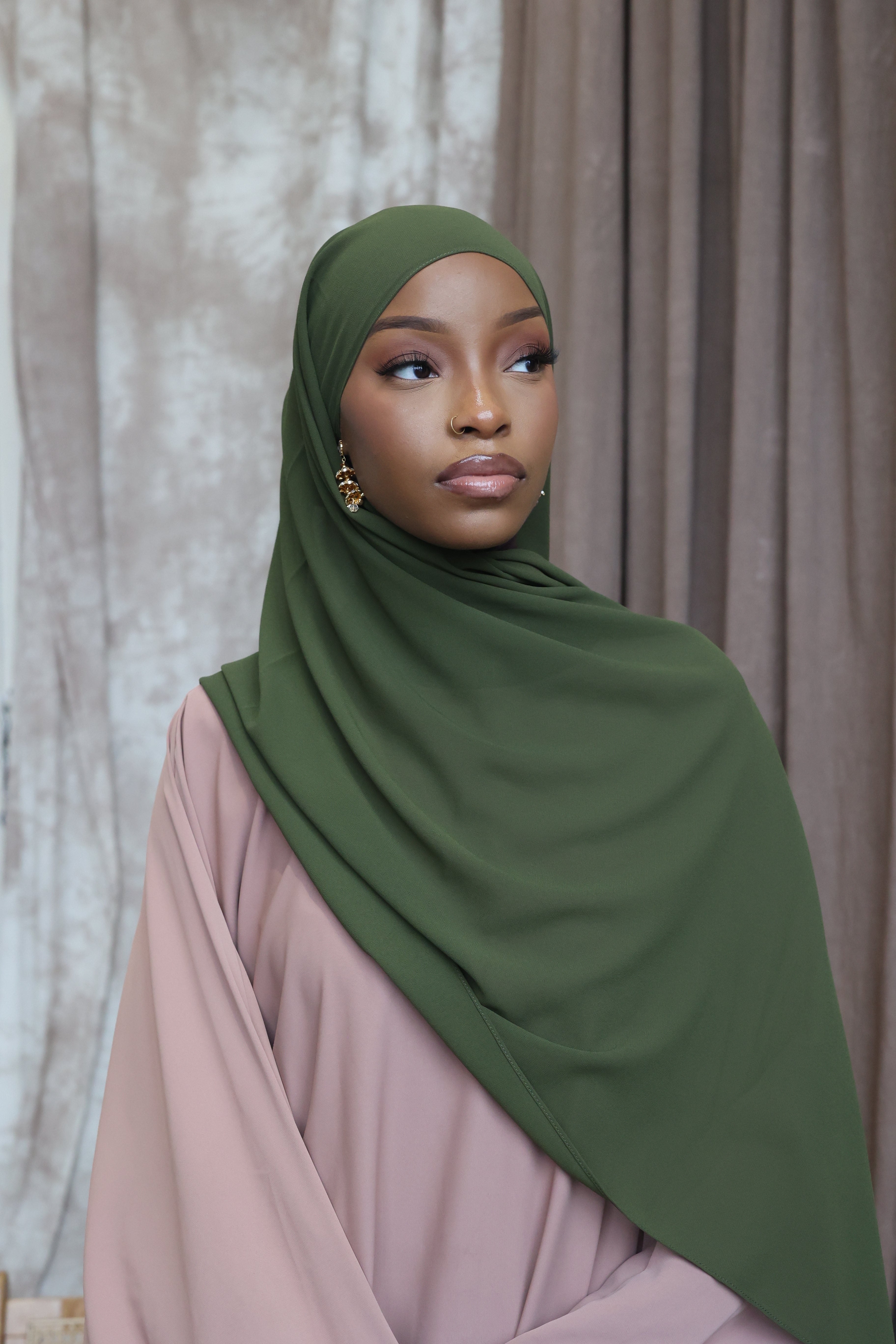 Olive Hijab (Chiffon)
