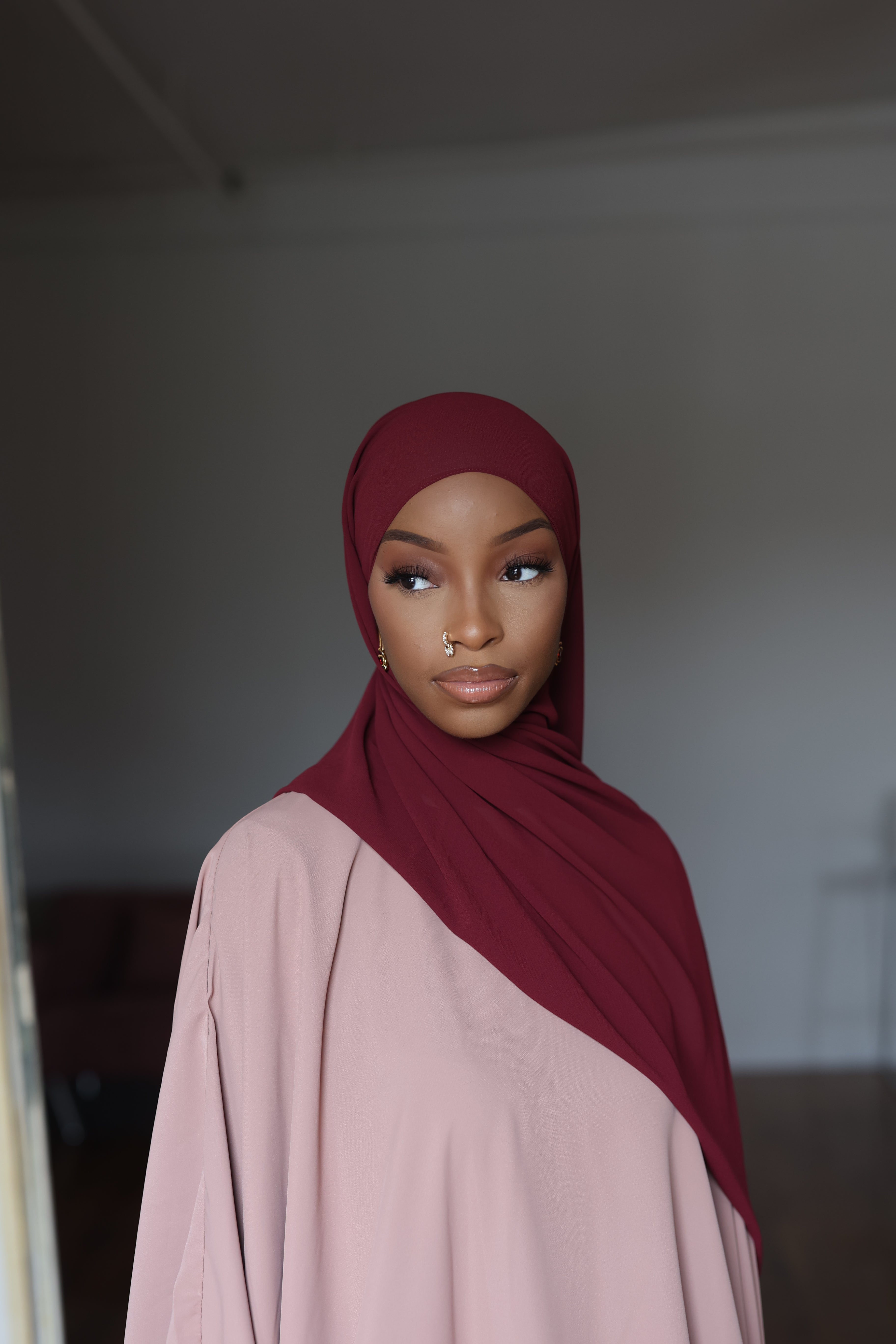 Burgundy Hijab (Chiffon)