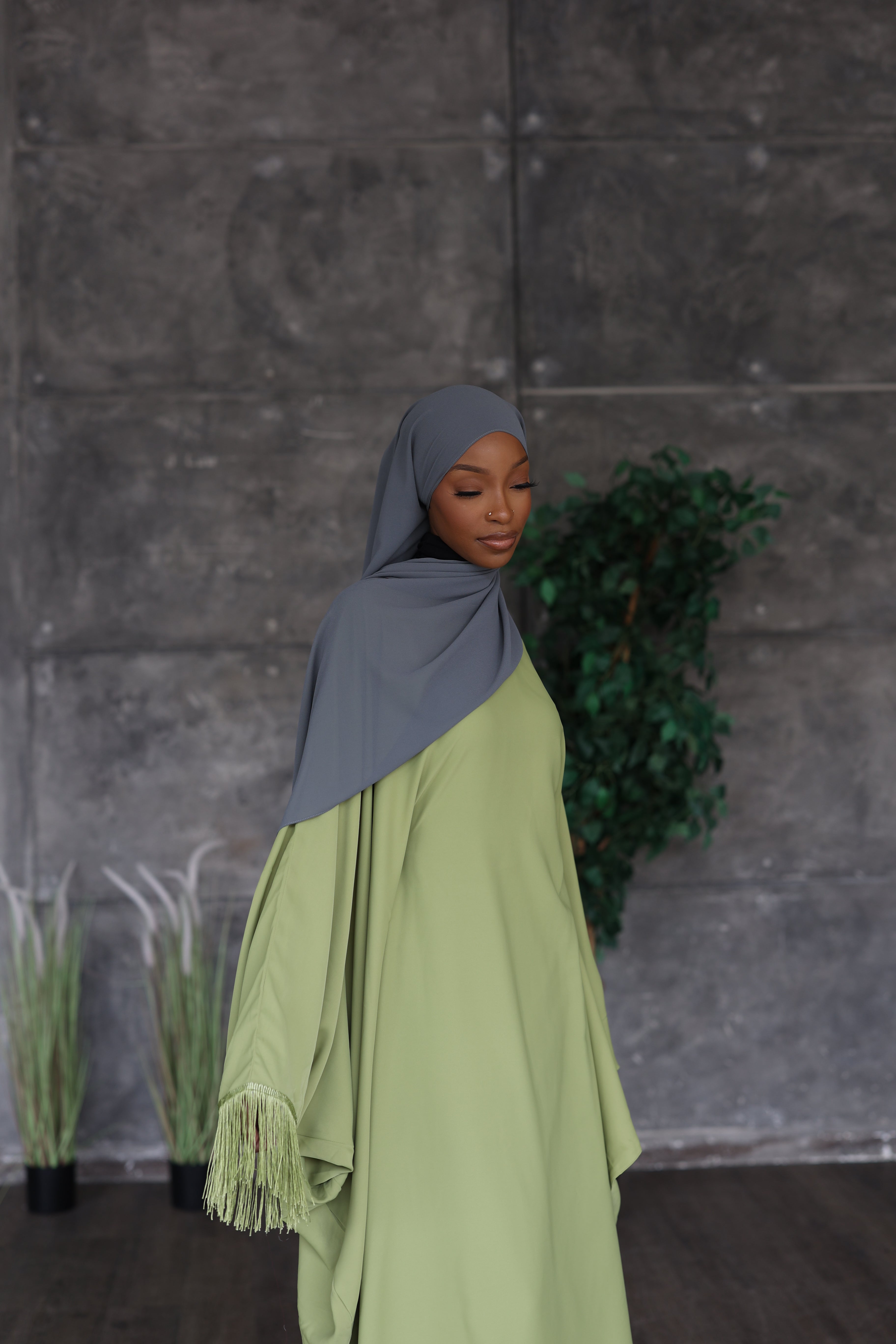 Dark Gray Hijab (Chiffon)