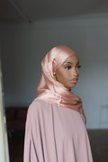 (Light Peach) Satin Hijab