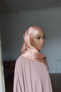 (Light Peach) Satin Hijab