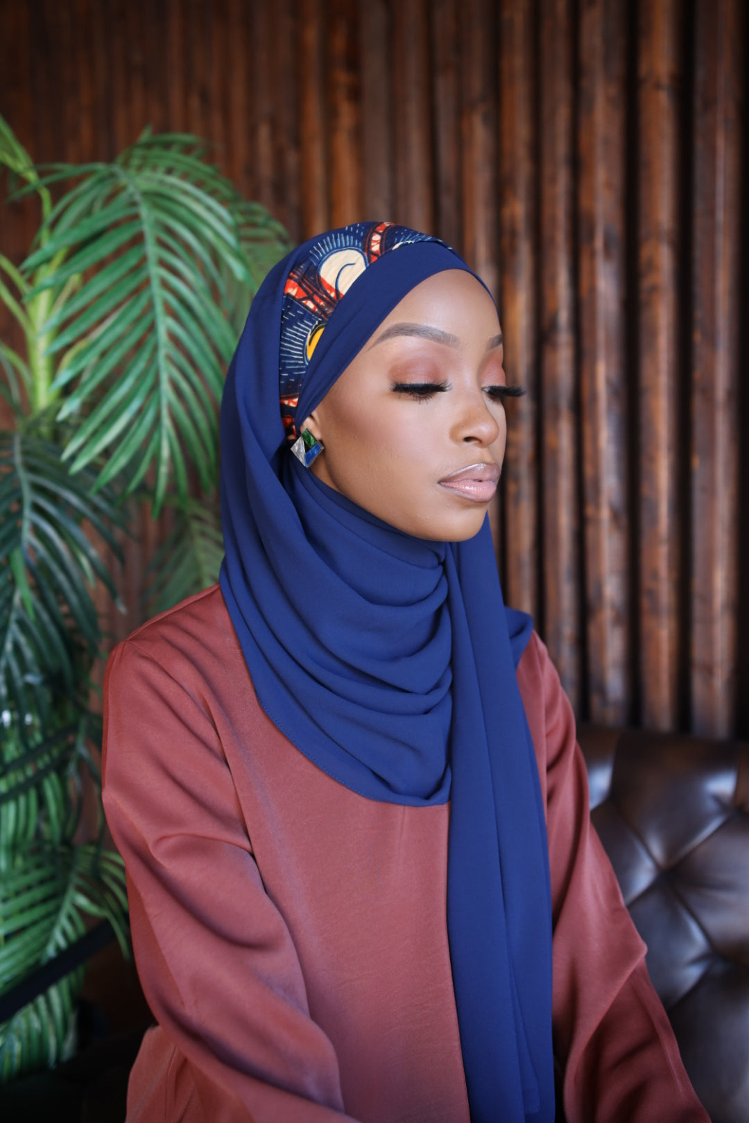 Navy Hijab (Chiffon)