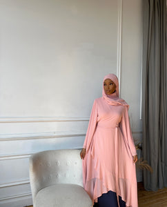 (Pink) Chiffon Wrap Dress