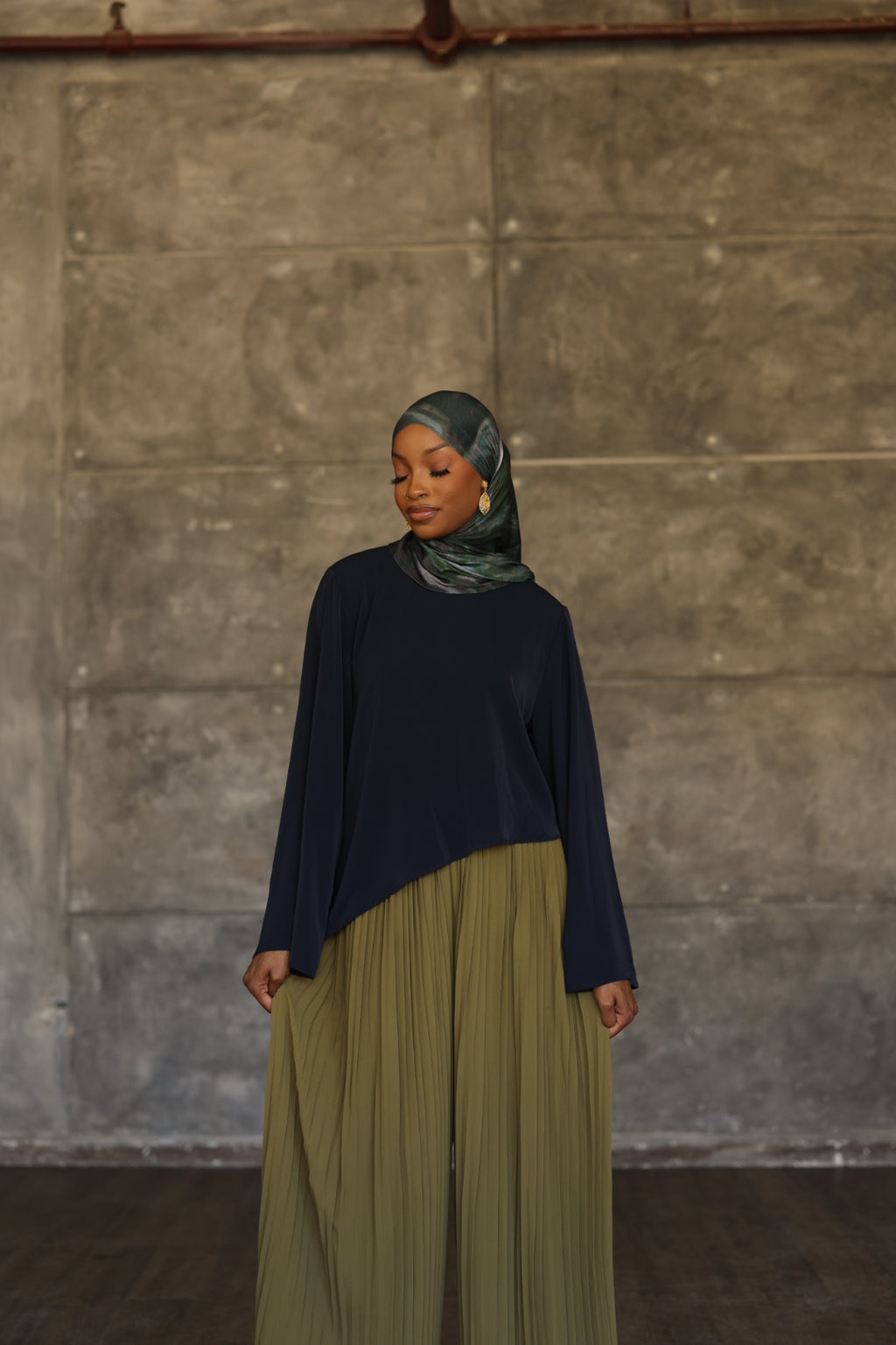PREORDER (Olive) Pleated Wide Leg Pants