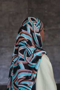 (Blue) ZO Hijab (Chiffon)