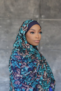 (Blue) SHANI Hijab (Chiffon)