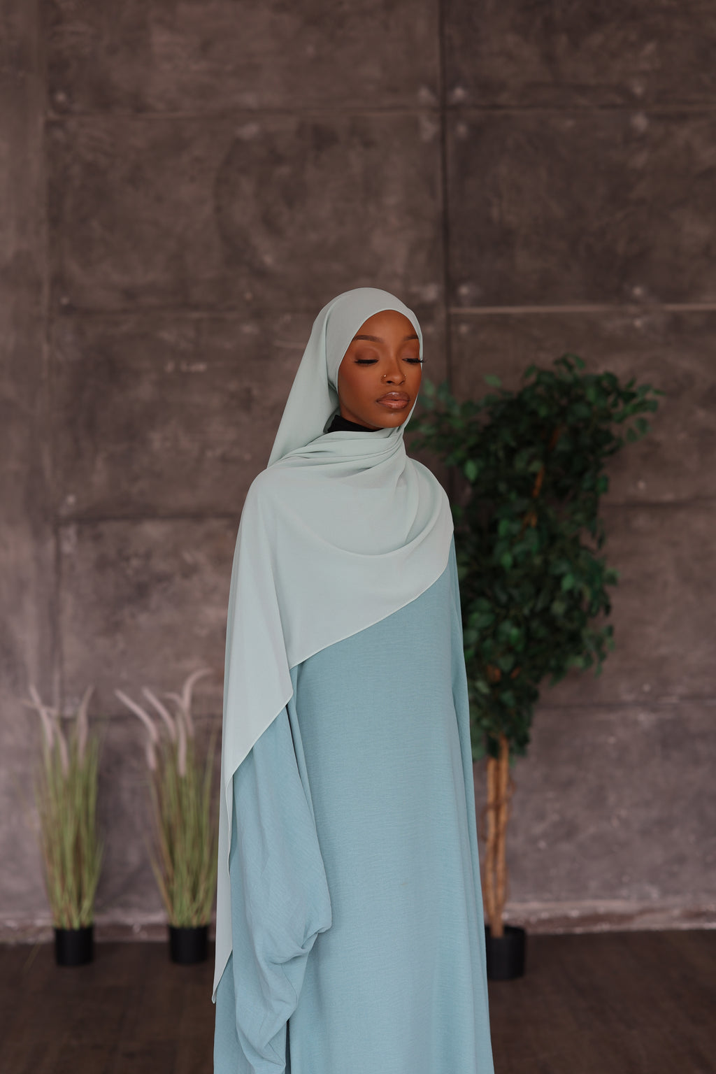 Mint Blue Hijab (Chiffon)