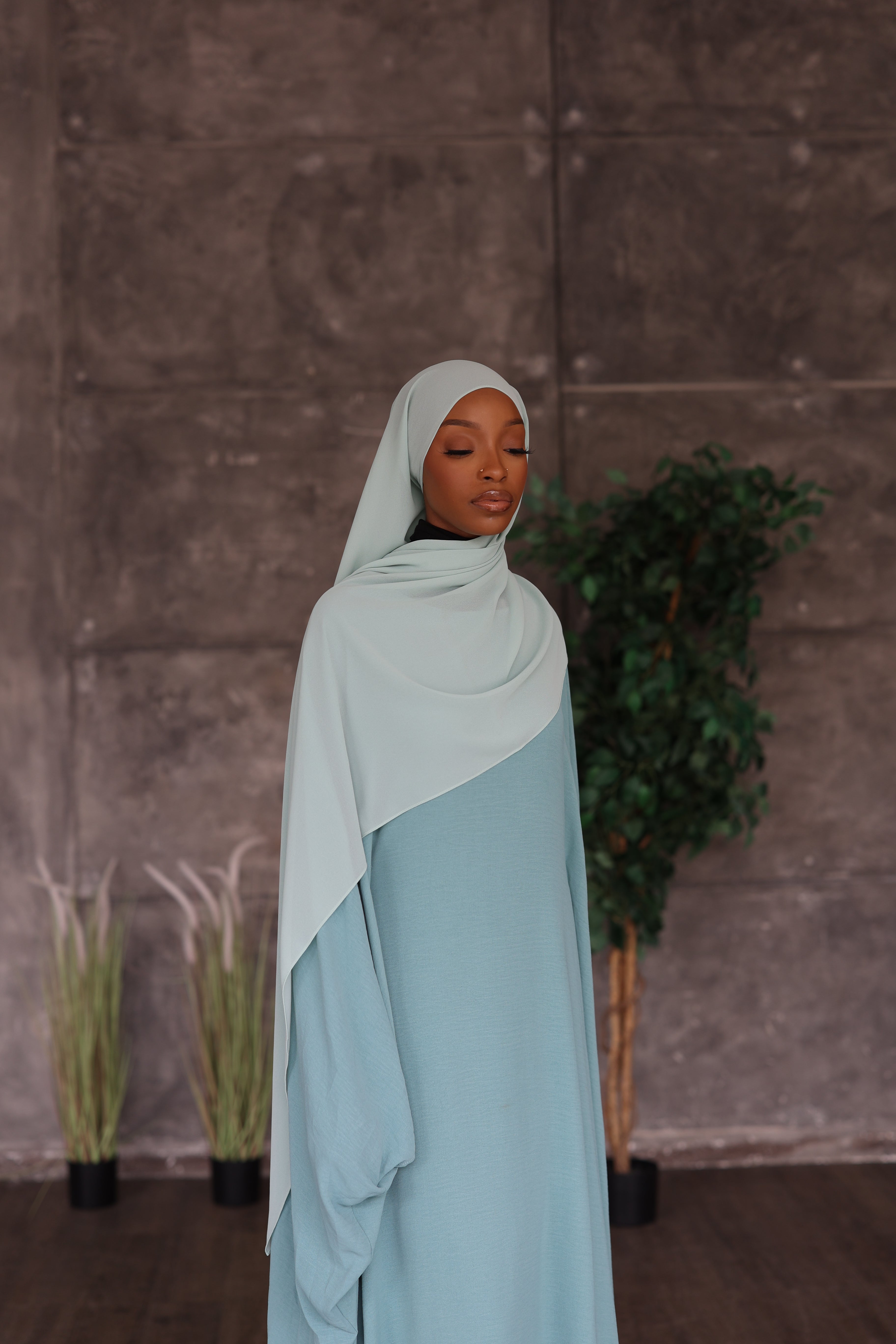 Mint Blue Hijab (Chiffon)