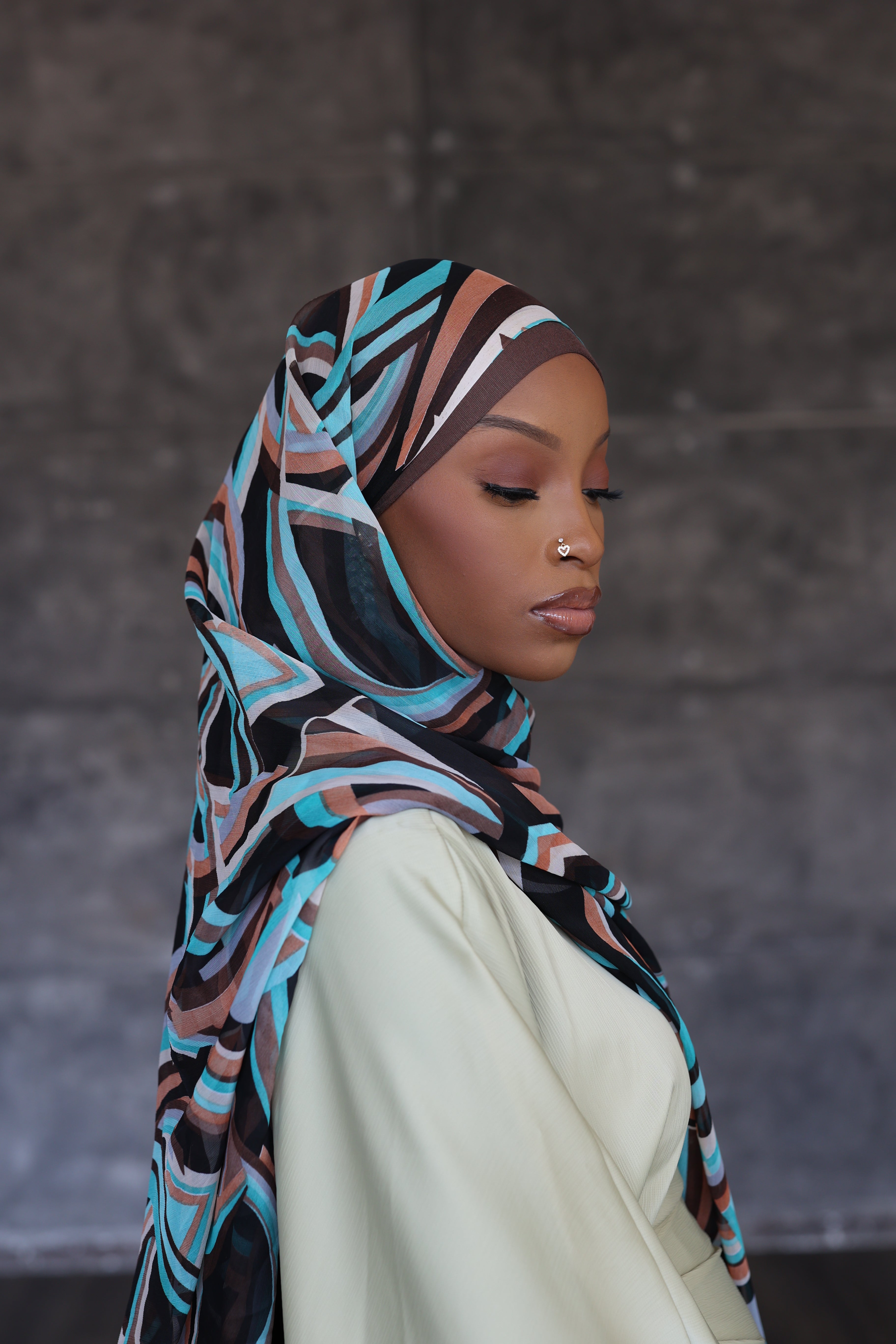 (Blue) ZO Hijab (Chiffon)