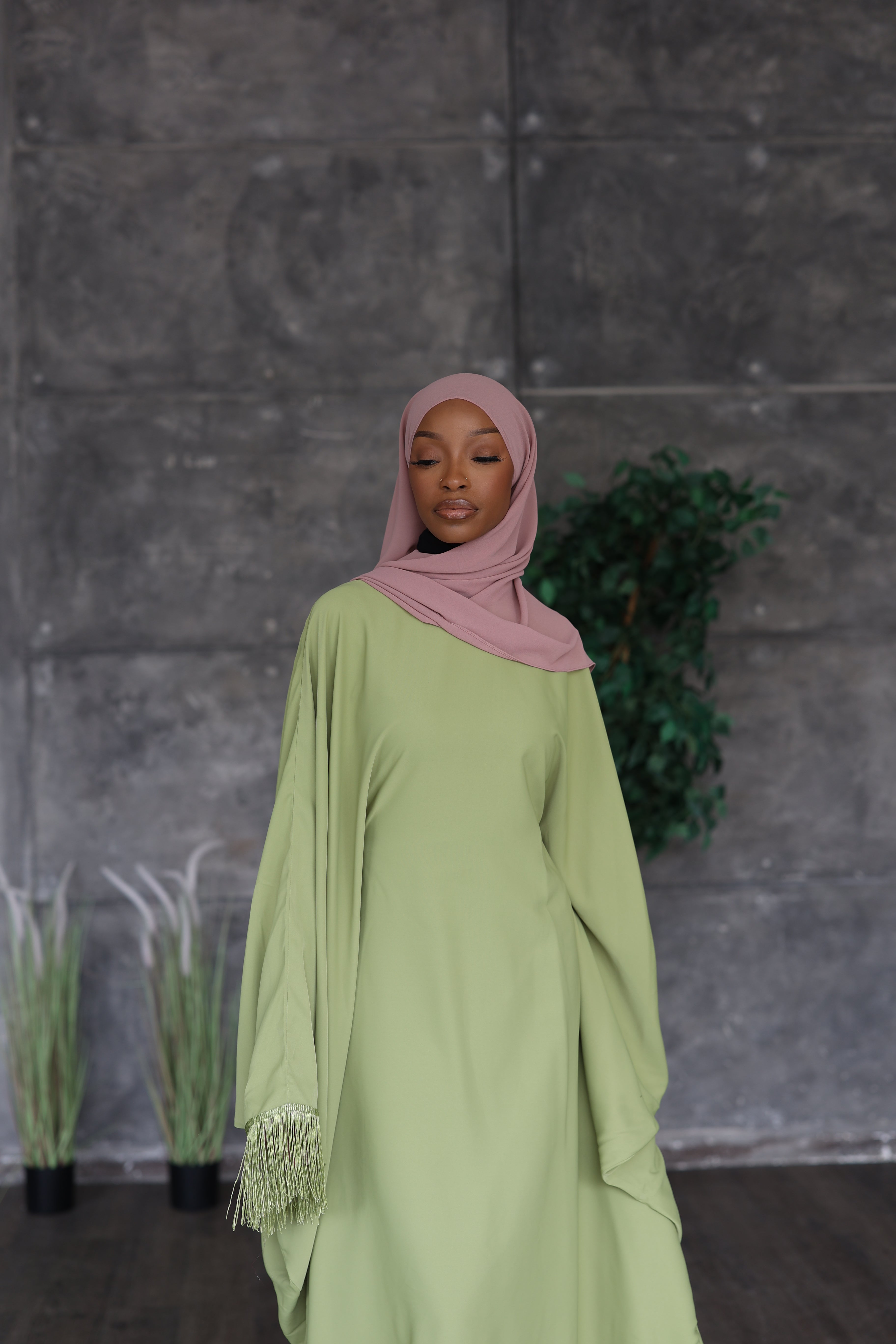 Dark Green) Satin Hijab – A.SumayahShop LLC