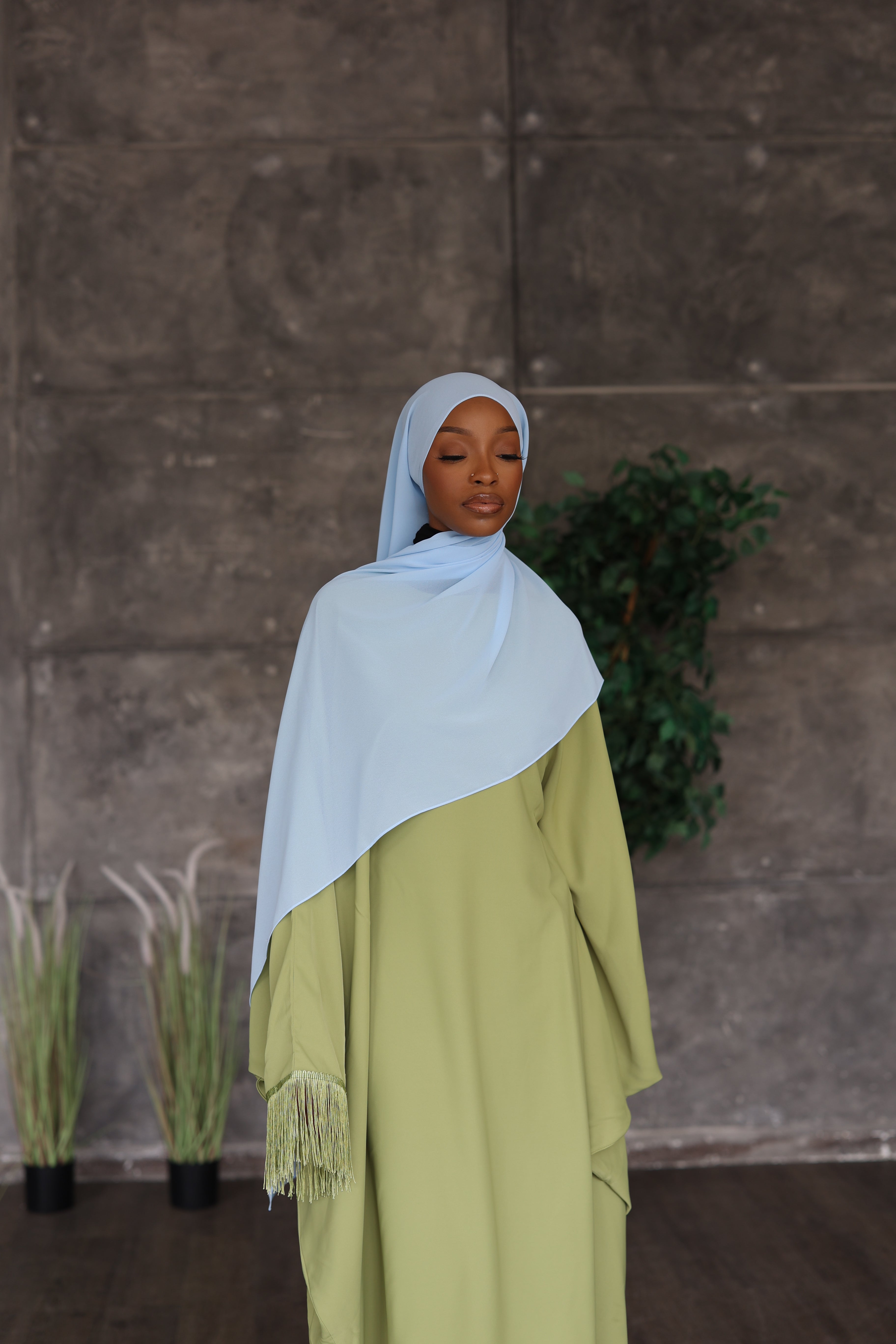 Light Blue Hijab (Chiffon)