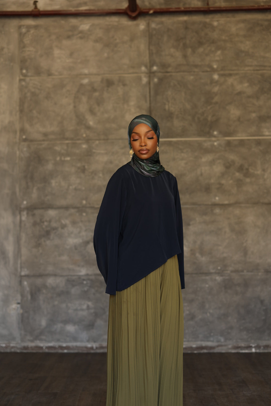 PREORDER (Olive) Pleated Wide Leg Pants