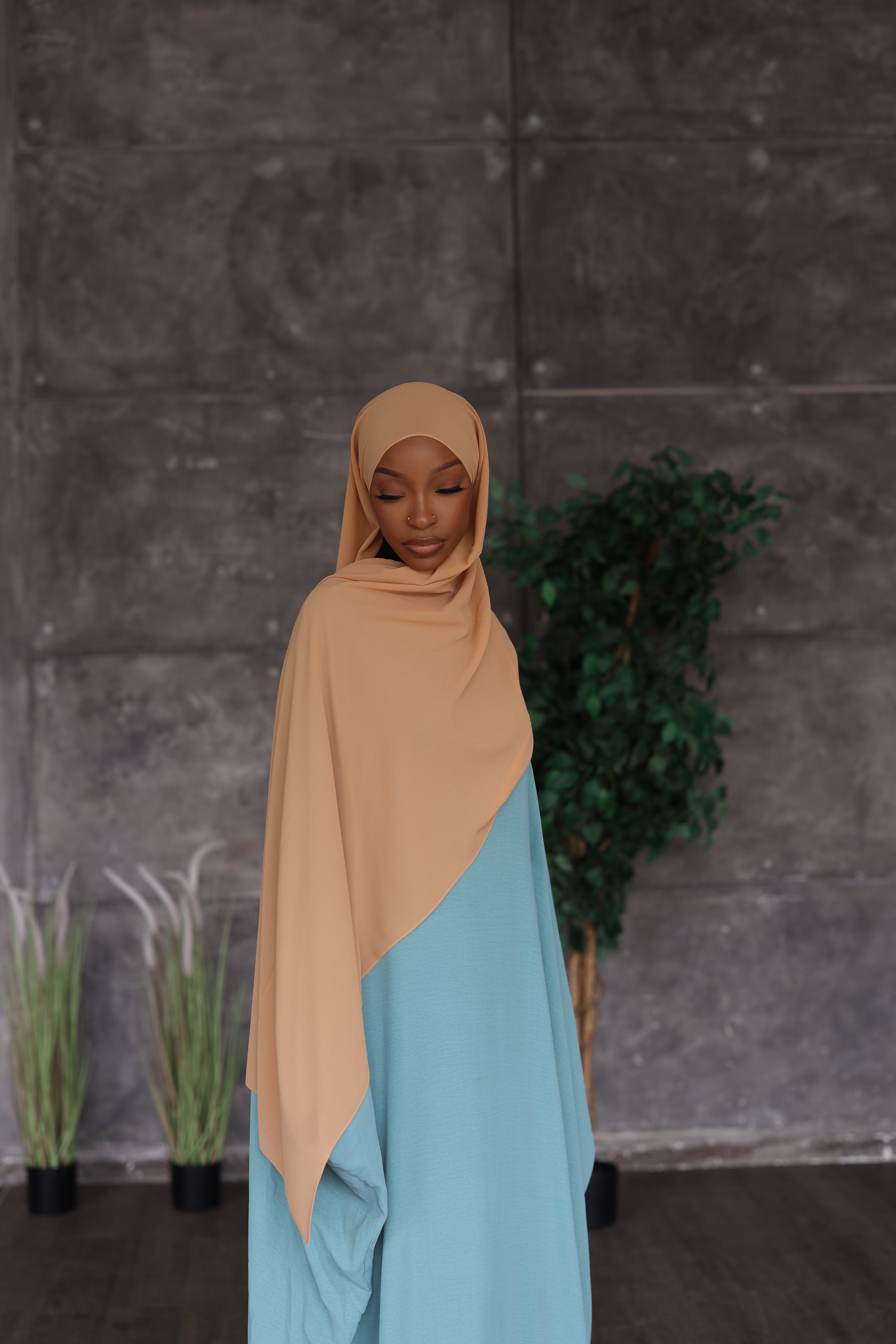 Tan Hijab (Chiffon)