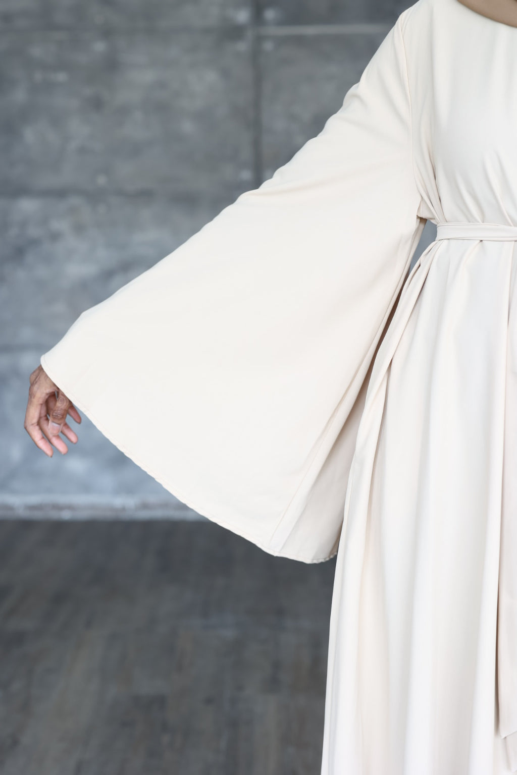 Beige Kimono Sleeve Dress