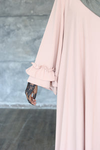 (Pink) Flare Sleeve Dress