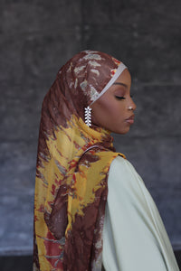 (Brown) SEHAI Hijab (Chiffon)