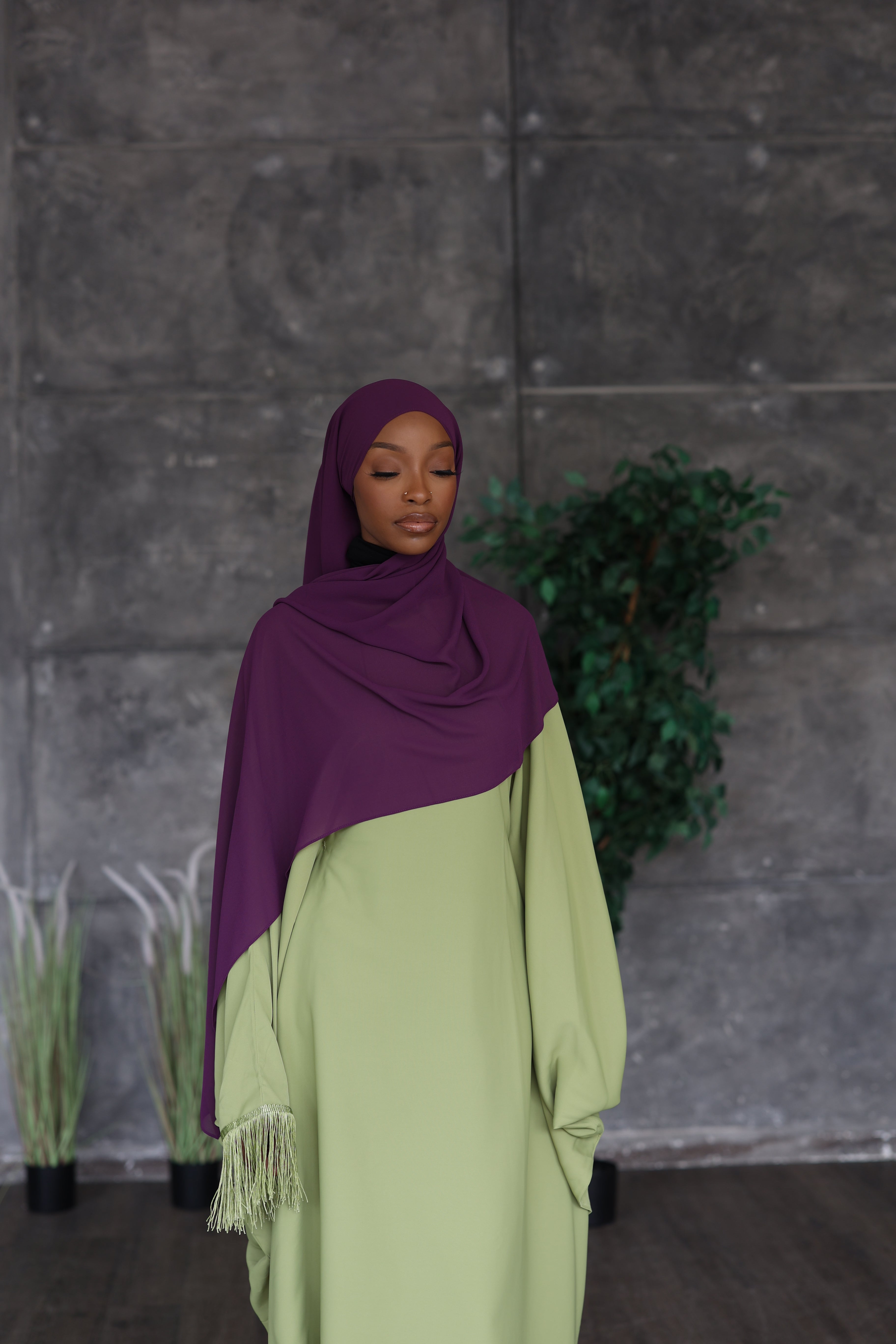 Dark Violet Hijab (Chiffon)