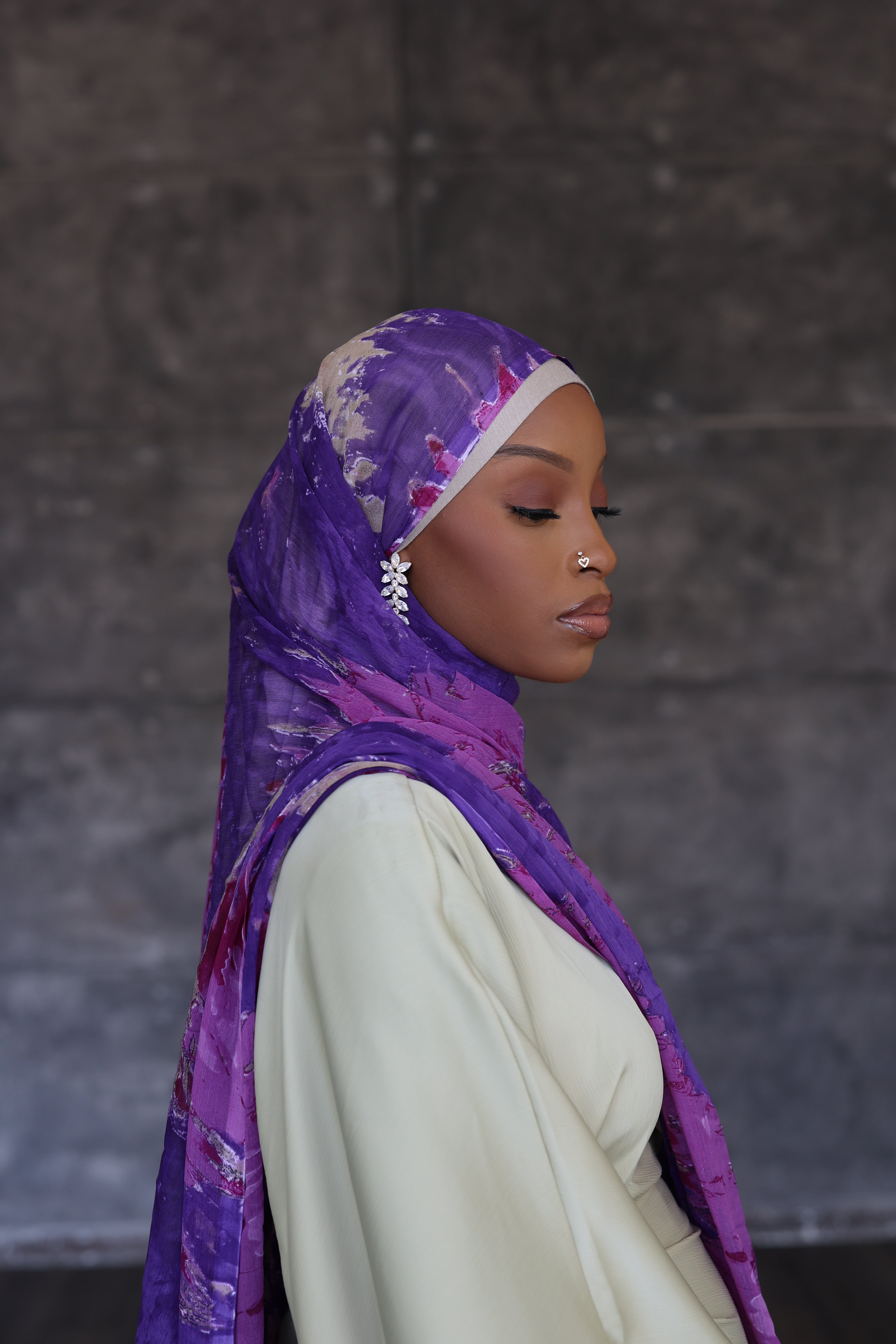 (Purple) SEHAI Hijab (Chiffon)