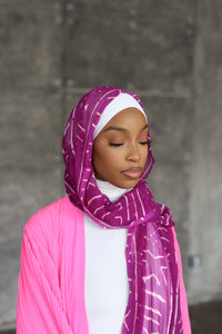 (Purple) AMADI Hijab (Chiffon)
