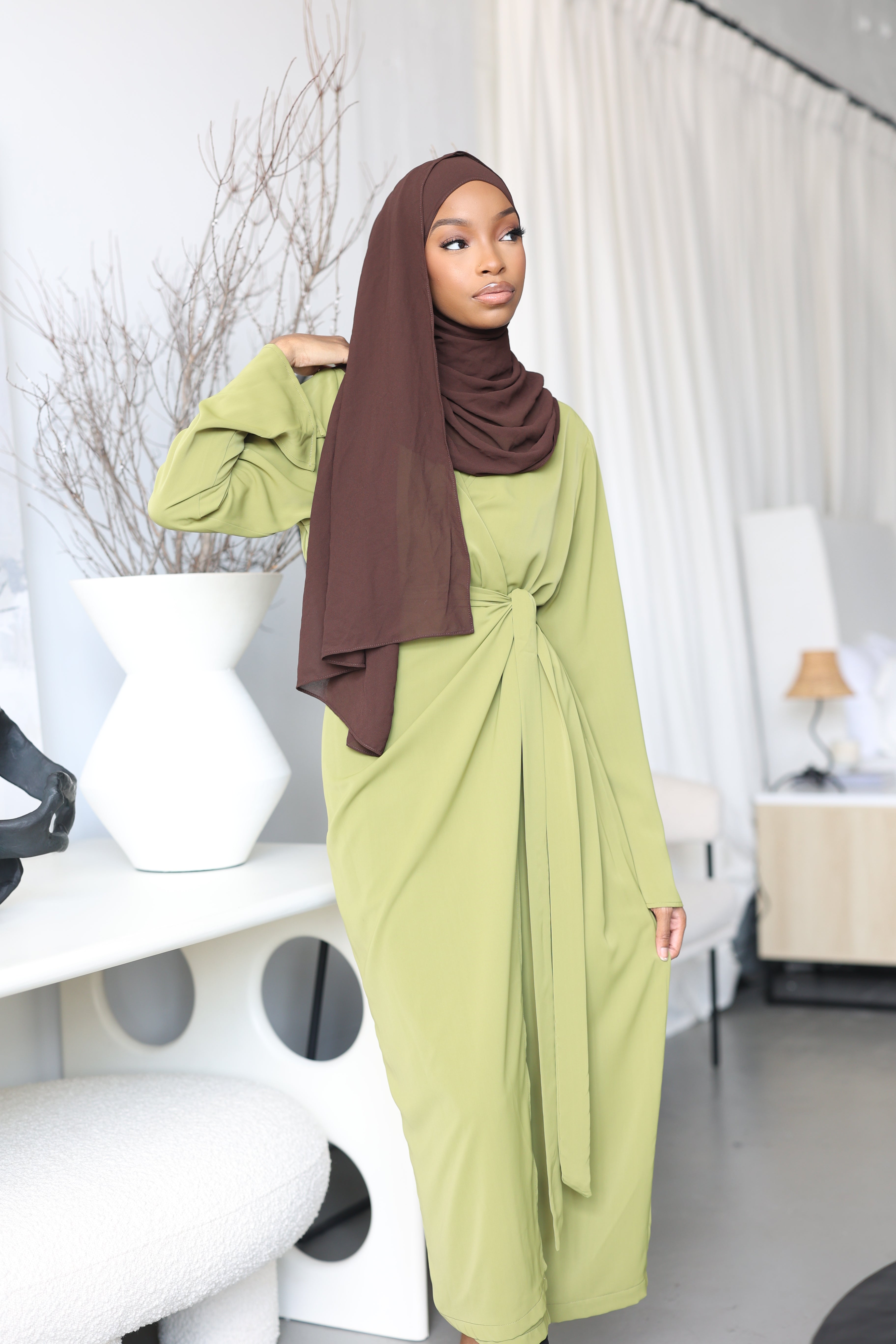 PREORDER (Green) Elegant Wrap Jumpsuit
