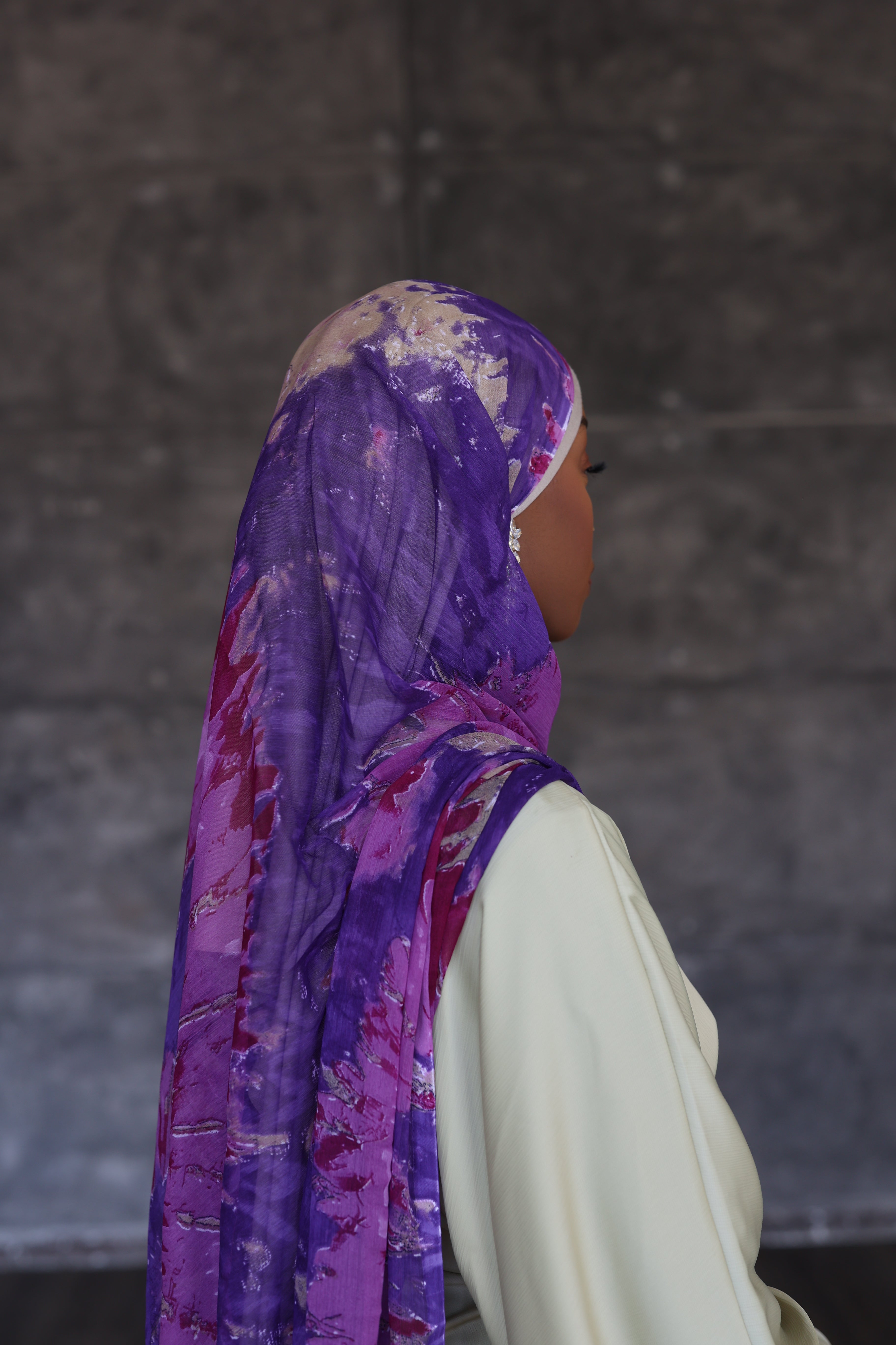 (Purple) SEHAI Hijab (Chiffon)