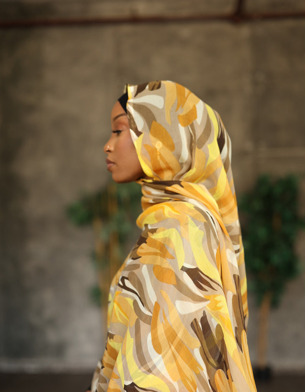 (Yellow) ZAKIYA Hijab (Chiffon)