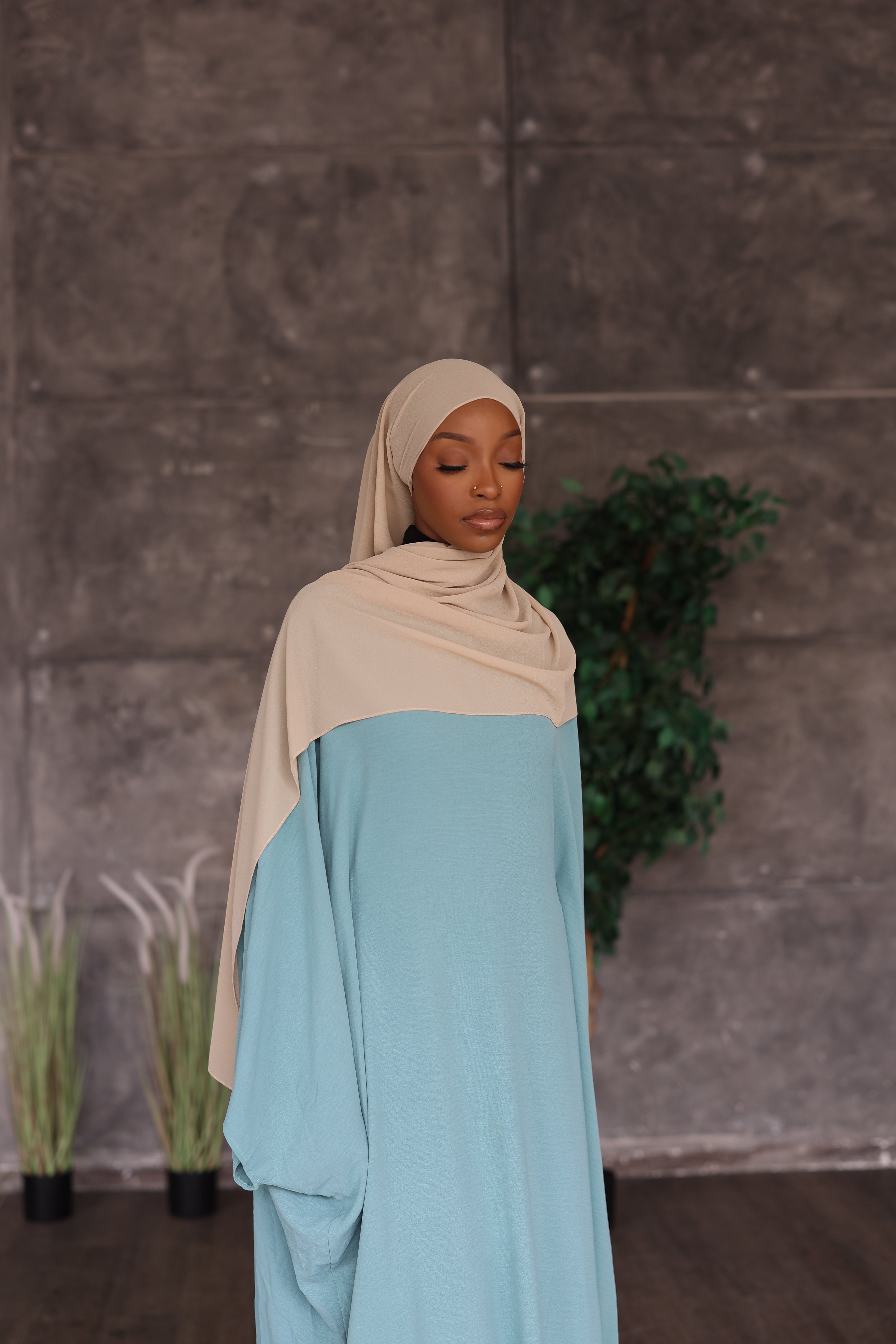 Beige Hijab (Chiffon) A.SumayahShop LLC Beige Hijab (Chiffon) A.SumayahShop LLC