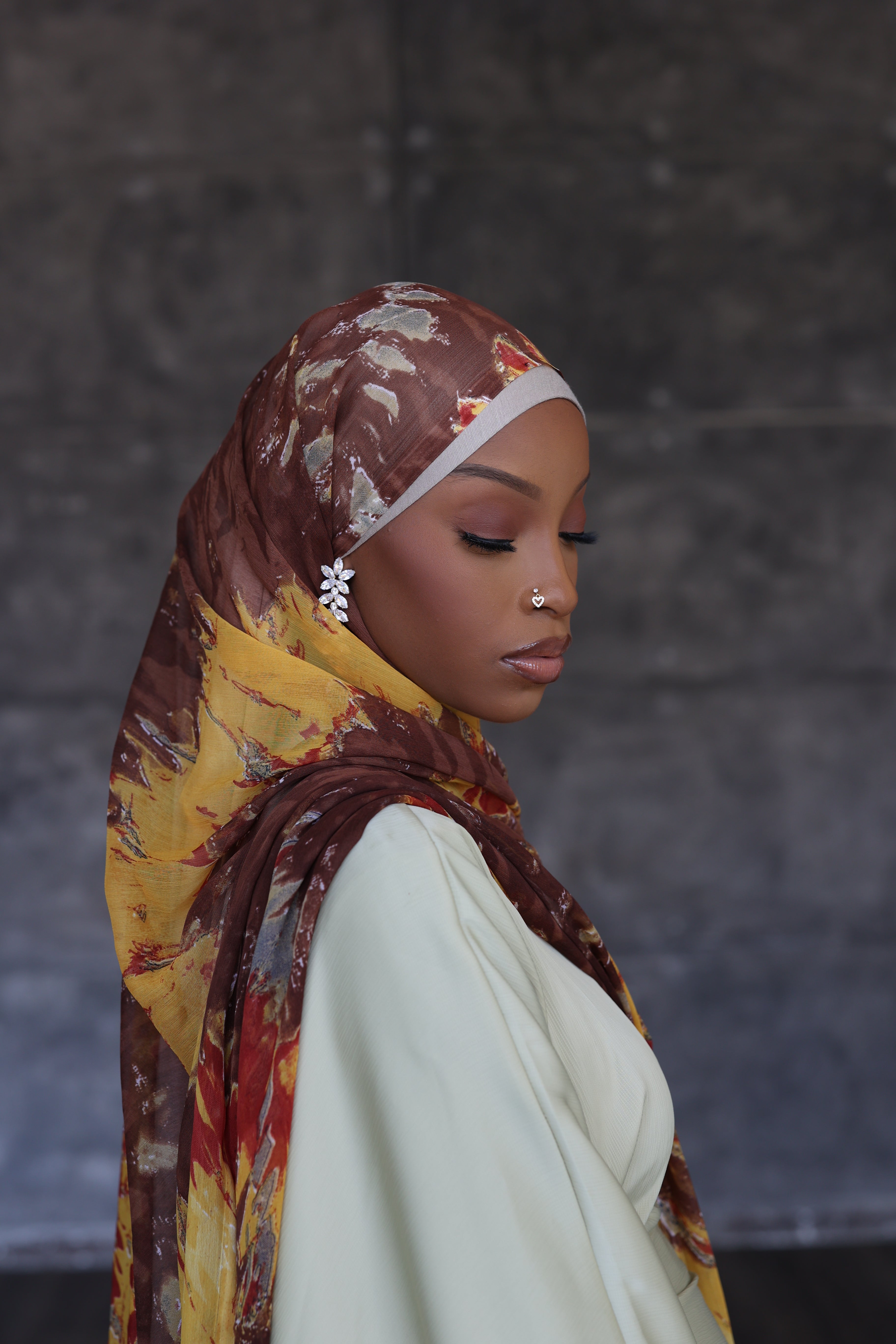 (Brown) SEHAI Hijab (Chiffon)
