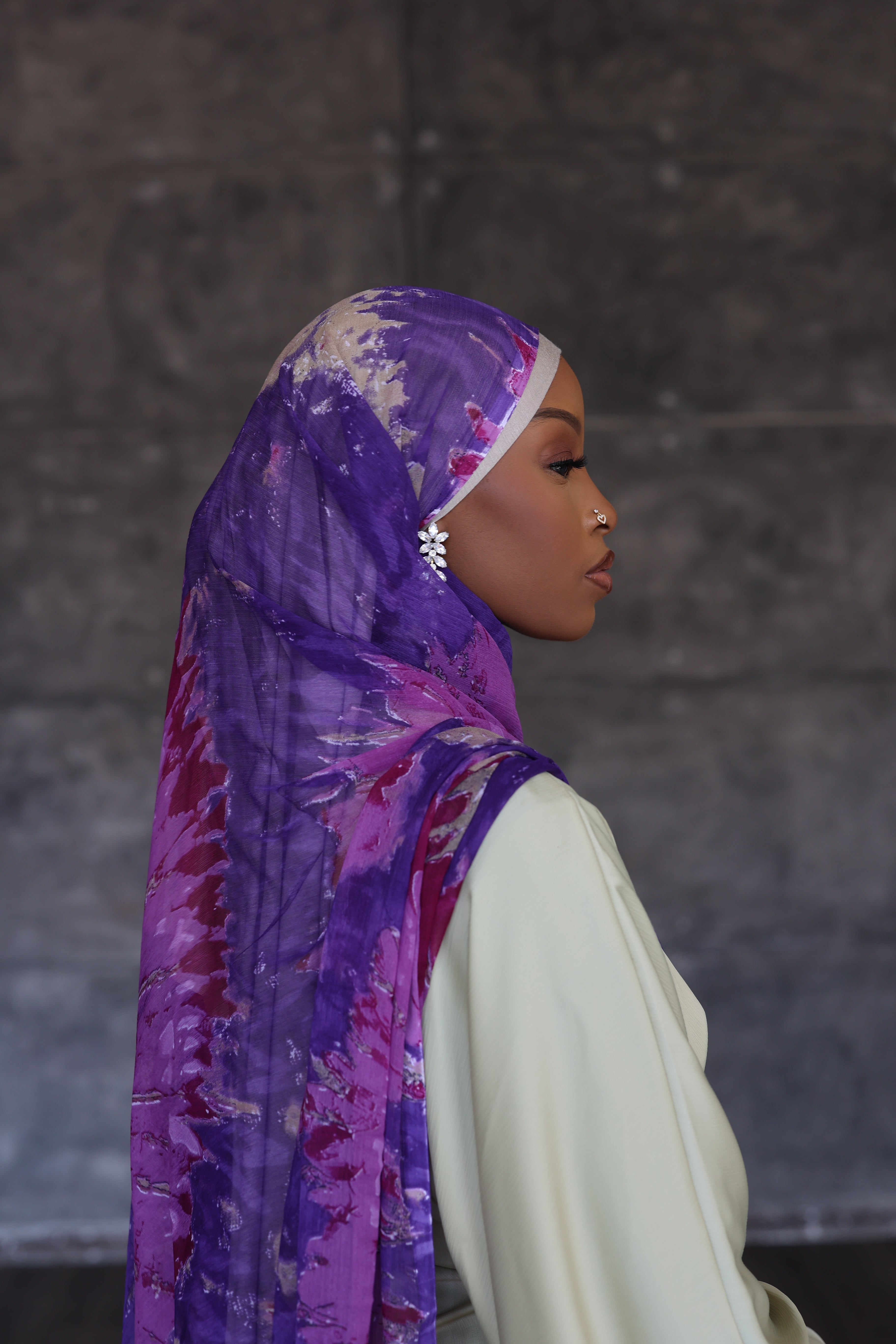(Purple) SEHAI Hijab (Chiffon)