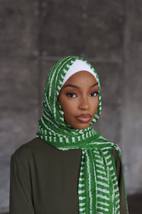 (Green) UZMA Hijab (Chiffon)