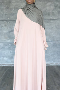 (Pink) Flare Sleeve Dress