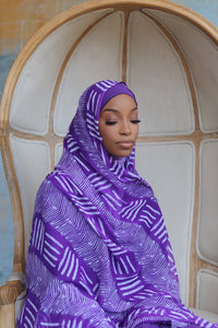 Imperfection on (Purple) MARIAMA Hijab (Chiffon)