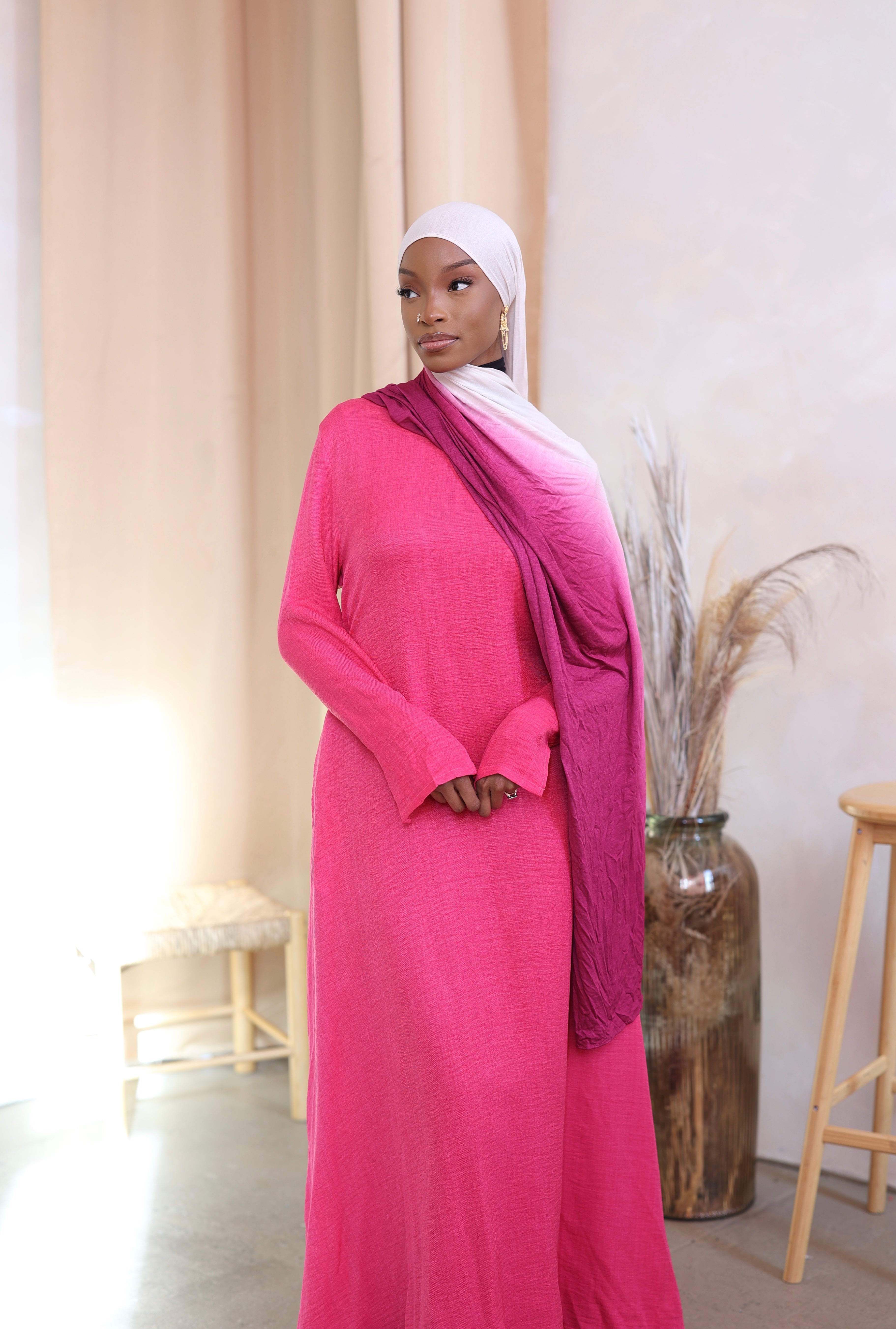 (Pink) Tie-Back Dress