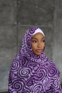 (Purple) AMARI Hijab (Chiffon)