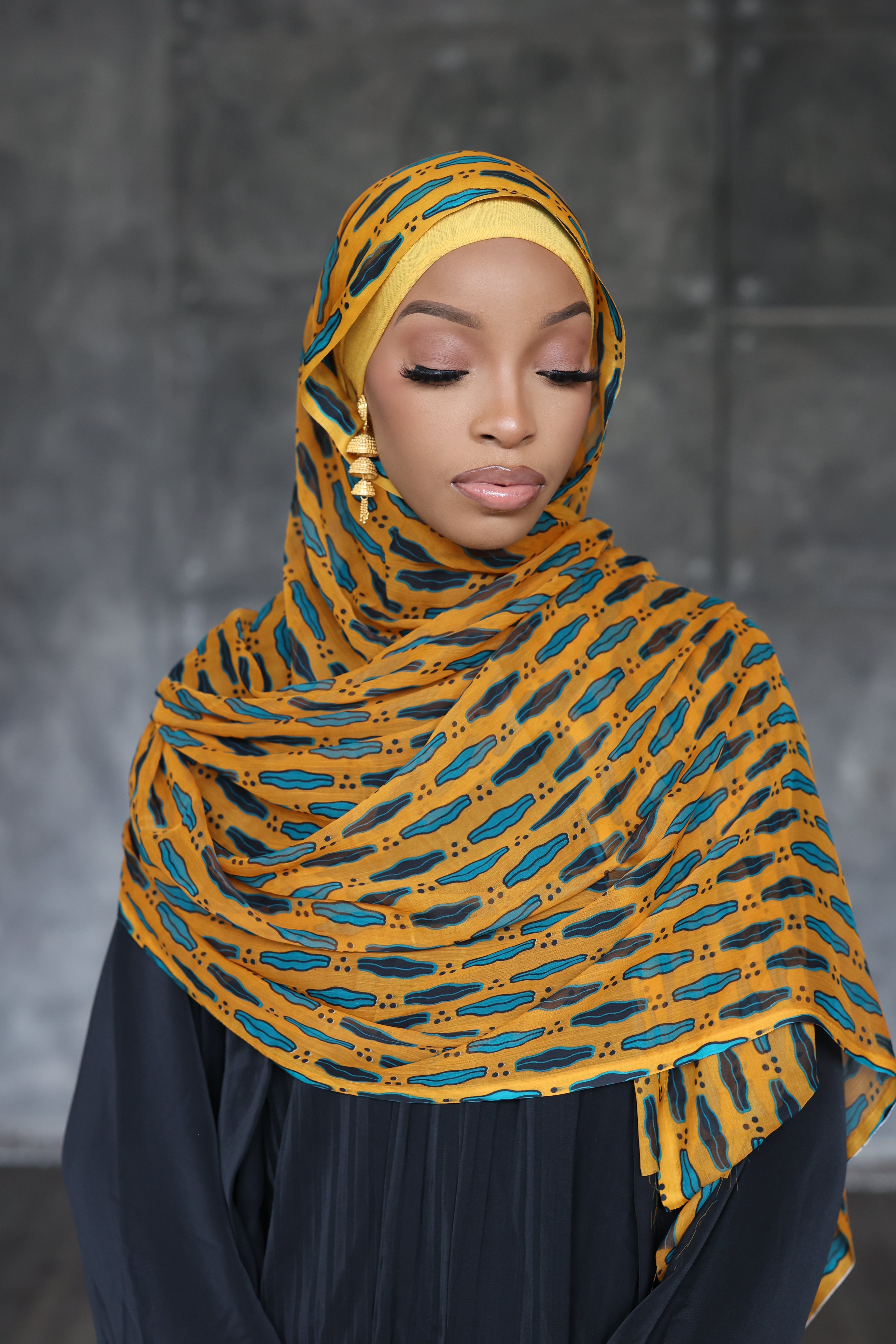 Imperfection on (Yellow) NALA Hijab (Chiffon)