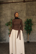 (Beige) Maxi Skirt