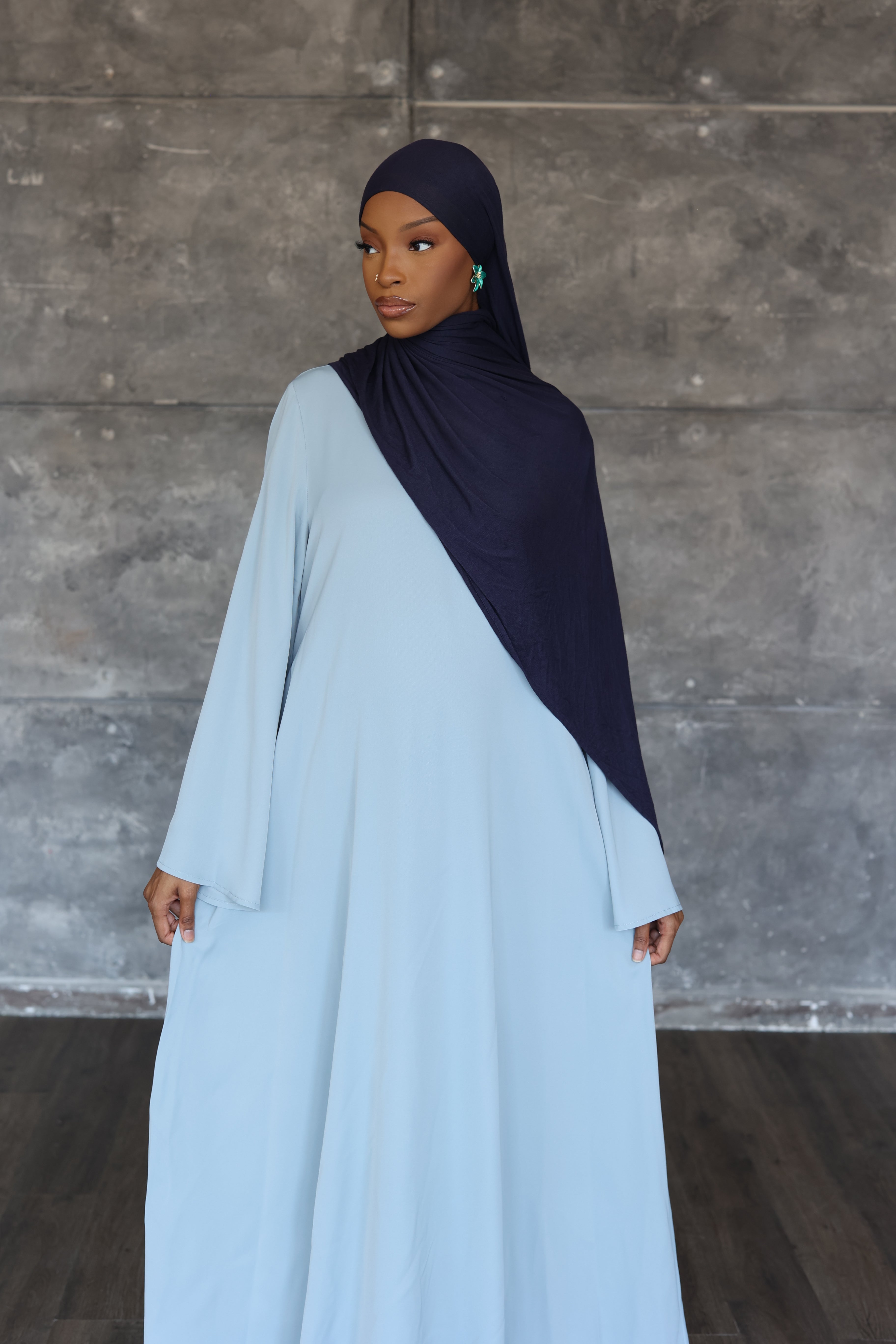 Blue Kimono Sleeve Dress