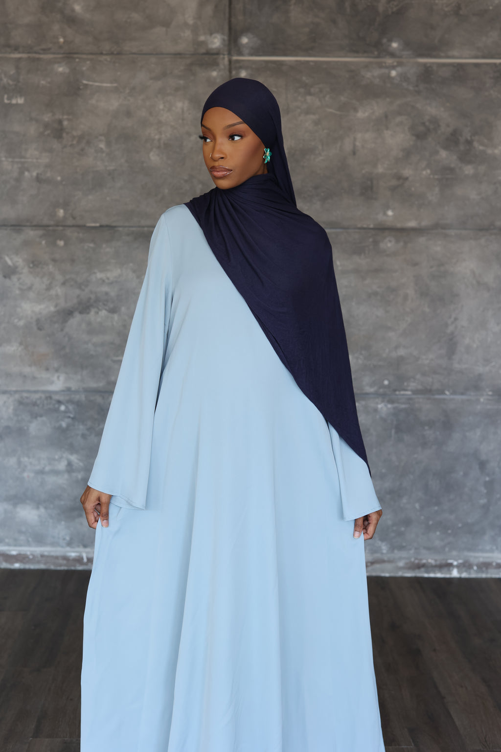 Blue Kimono Sleeve Dress