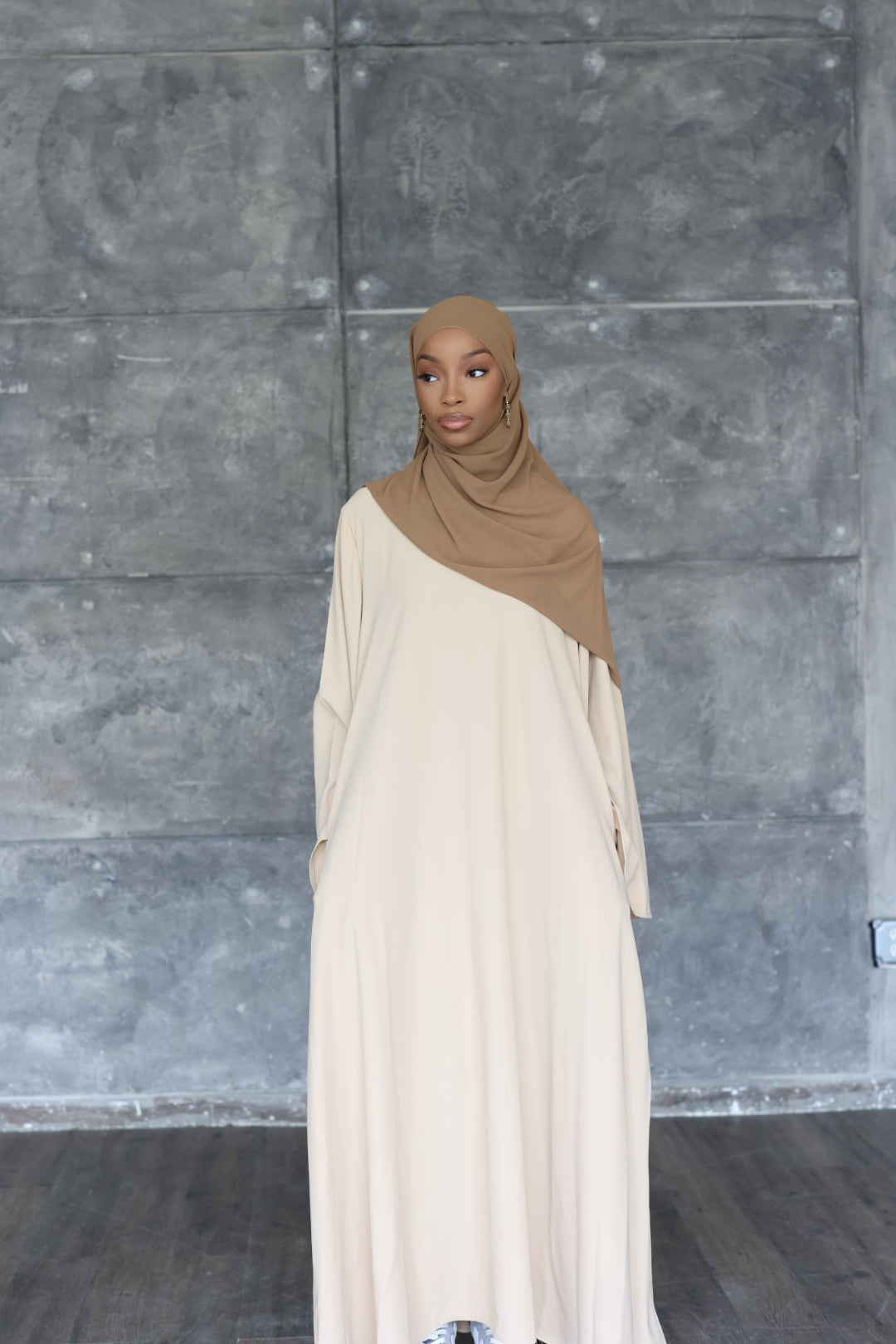 Beige Kimono Sleeve Dress