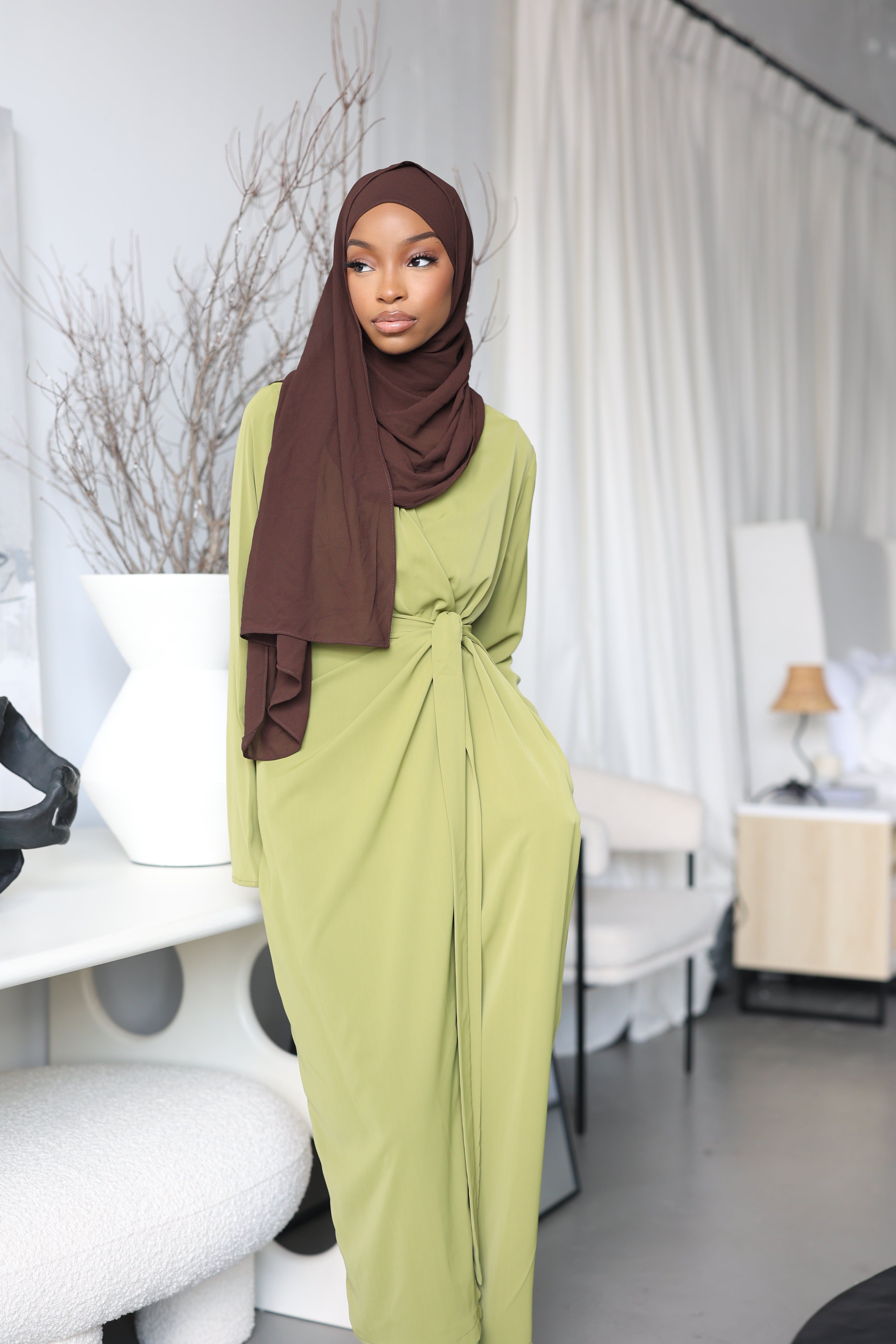 PREORDER (Green) Elegant Wrap Jumpsuit