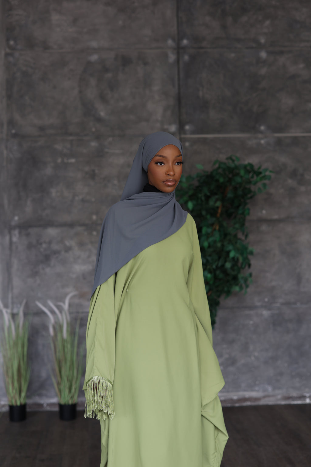 Dark Gray Hijab (Chiffon)