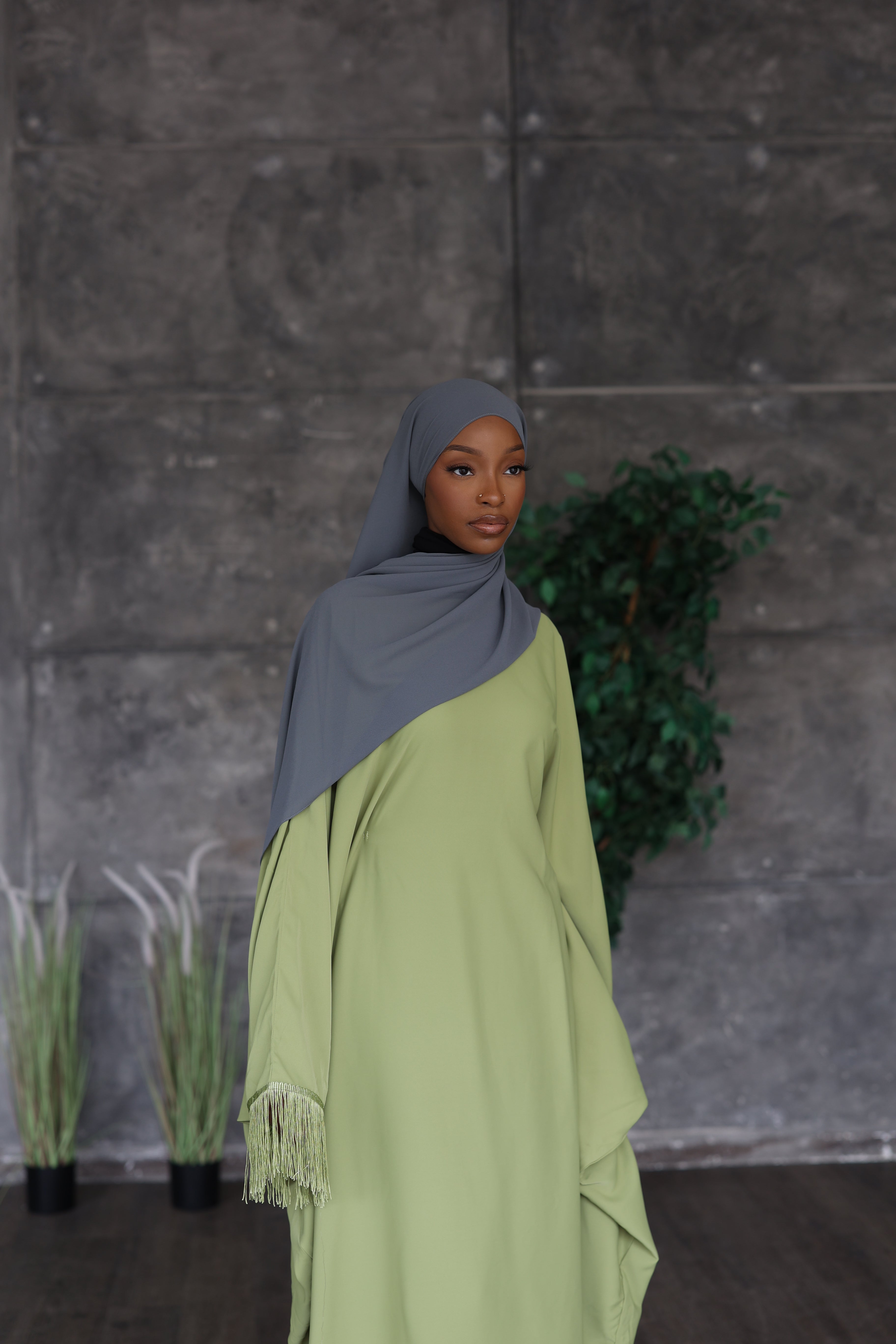 Dark Gray Hijab (Chiffon)