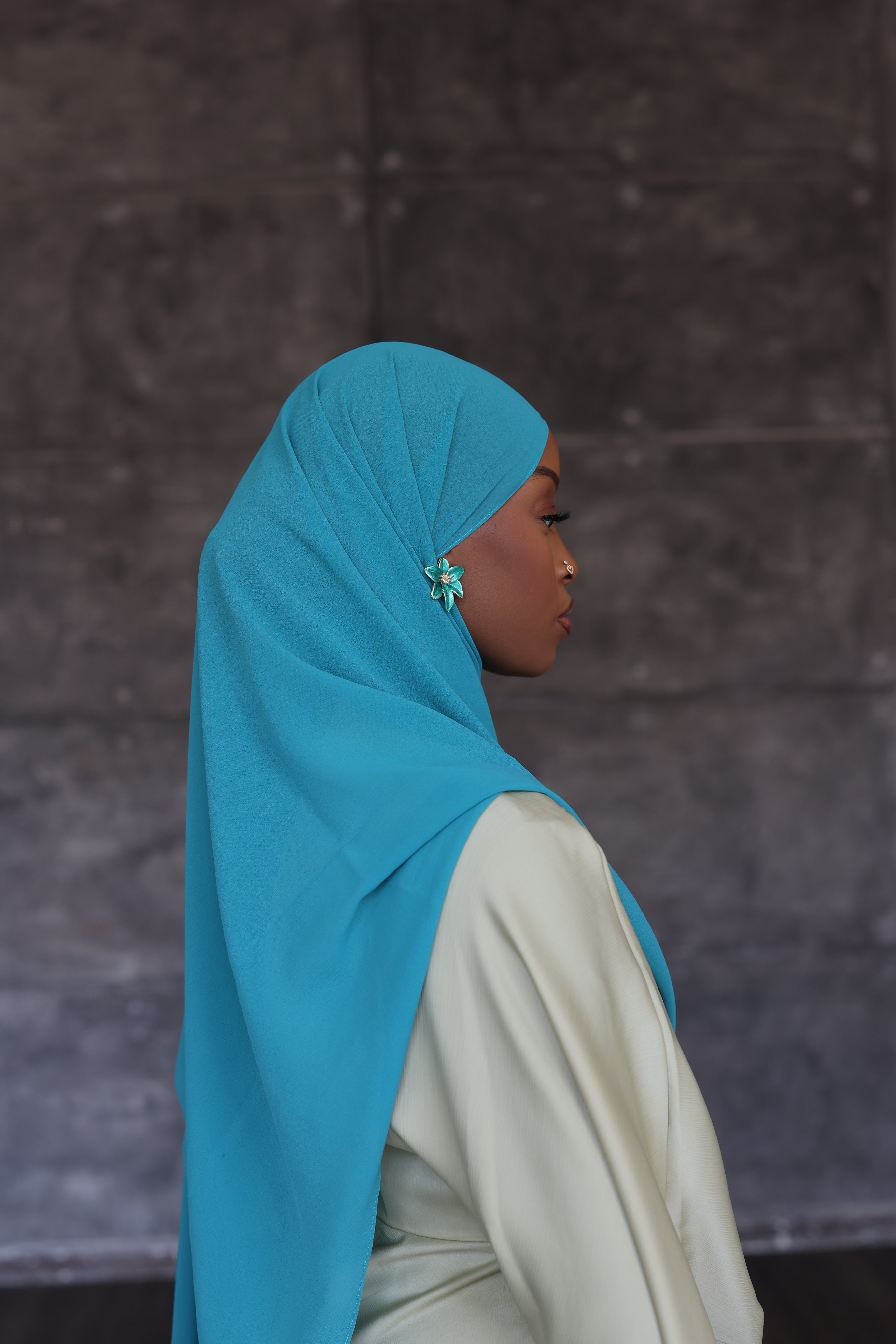 Turquoise Hijab (Chiffon)