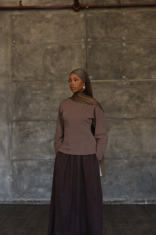 (Coffee) Maxi Skirt
