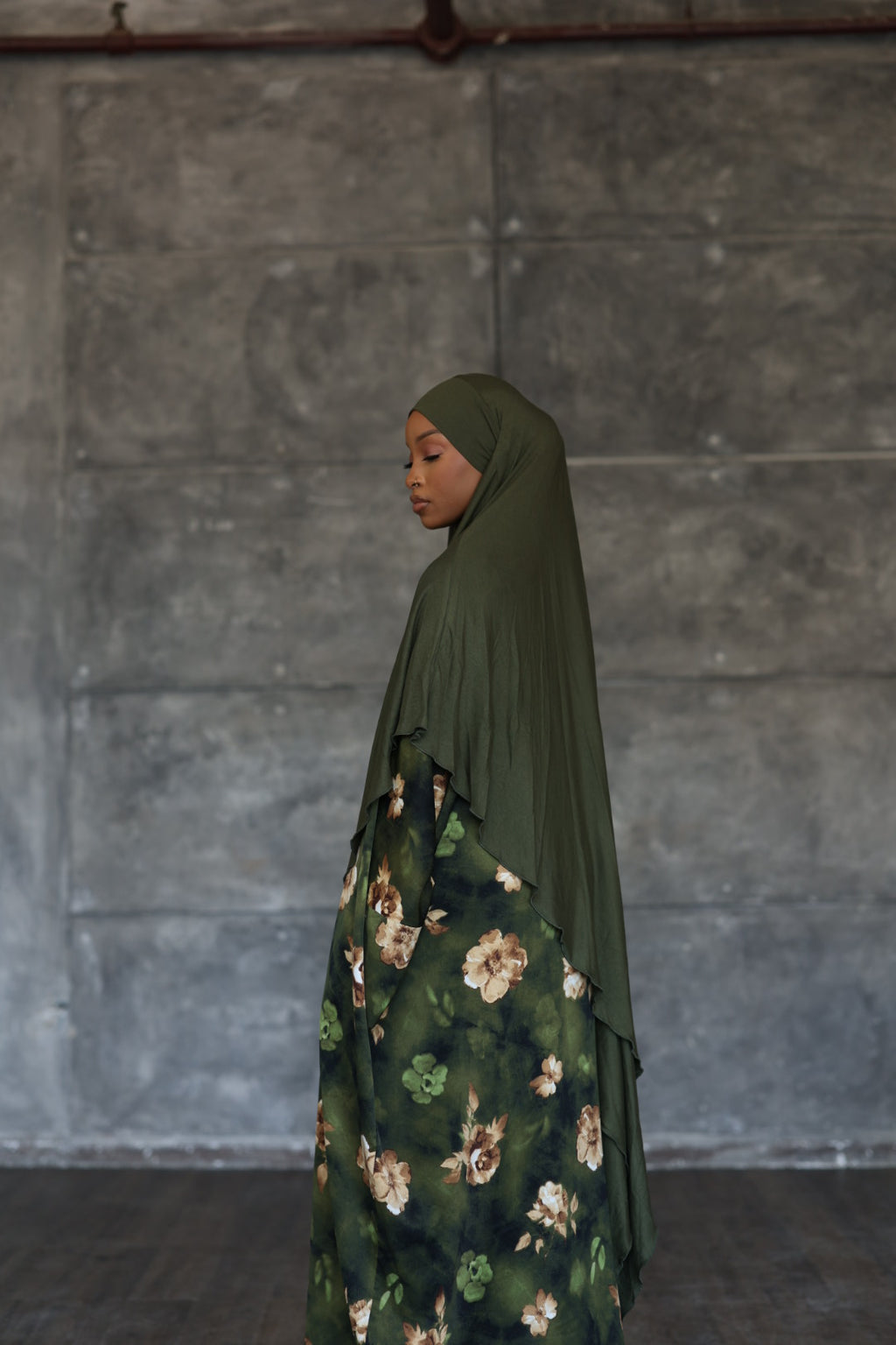 (Olive) Khimar (Jersey)