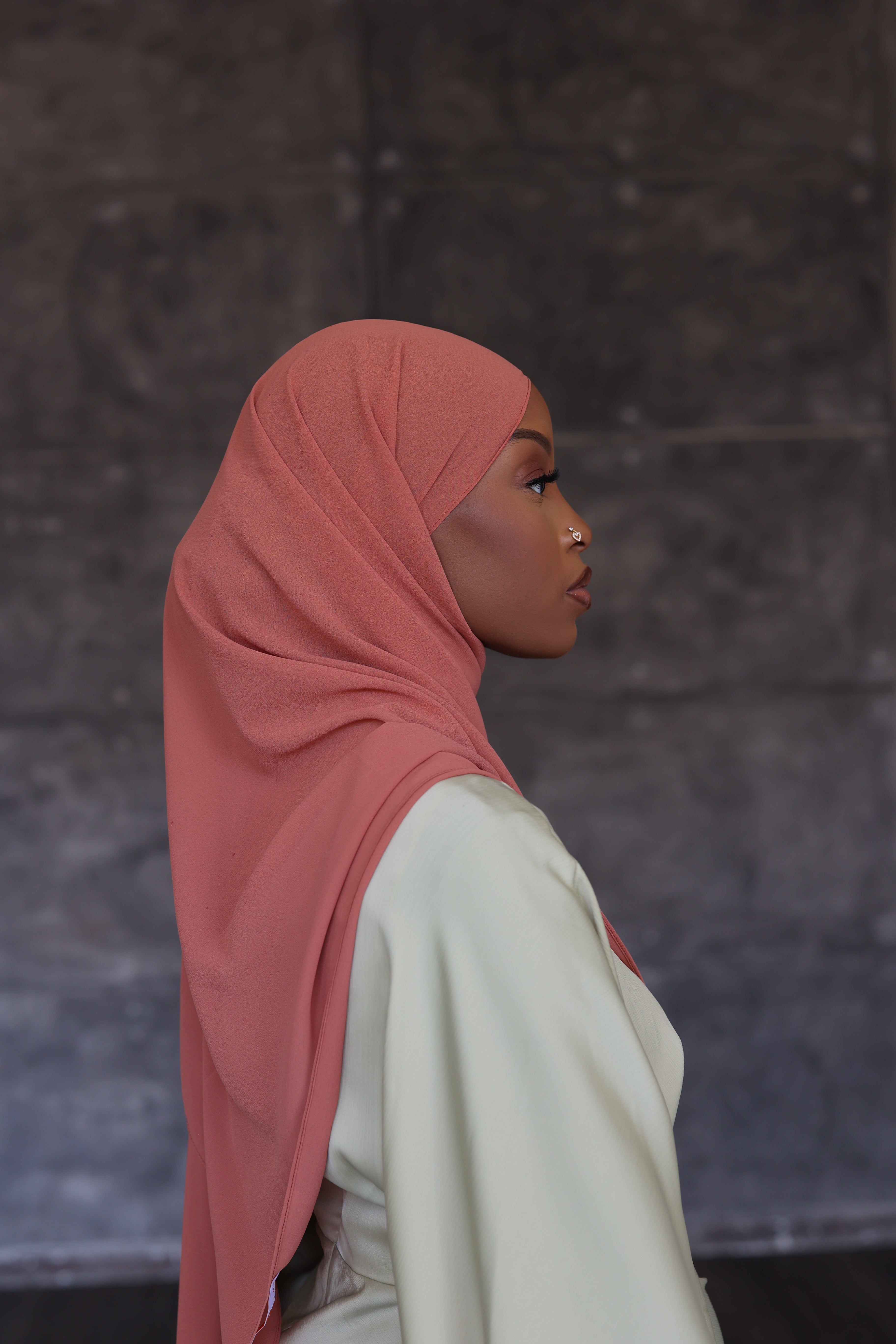 Peach Hijab (Chiffon)