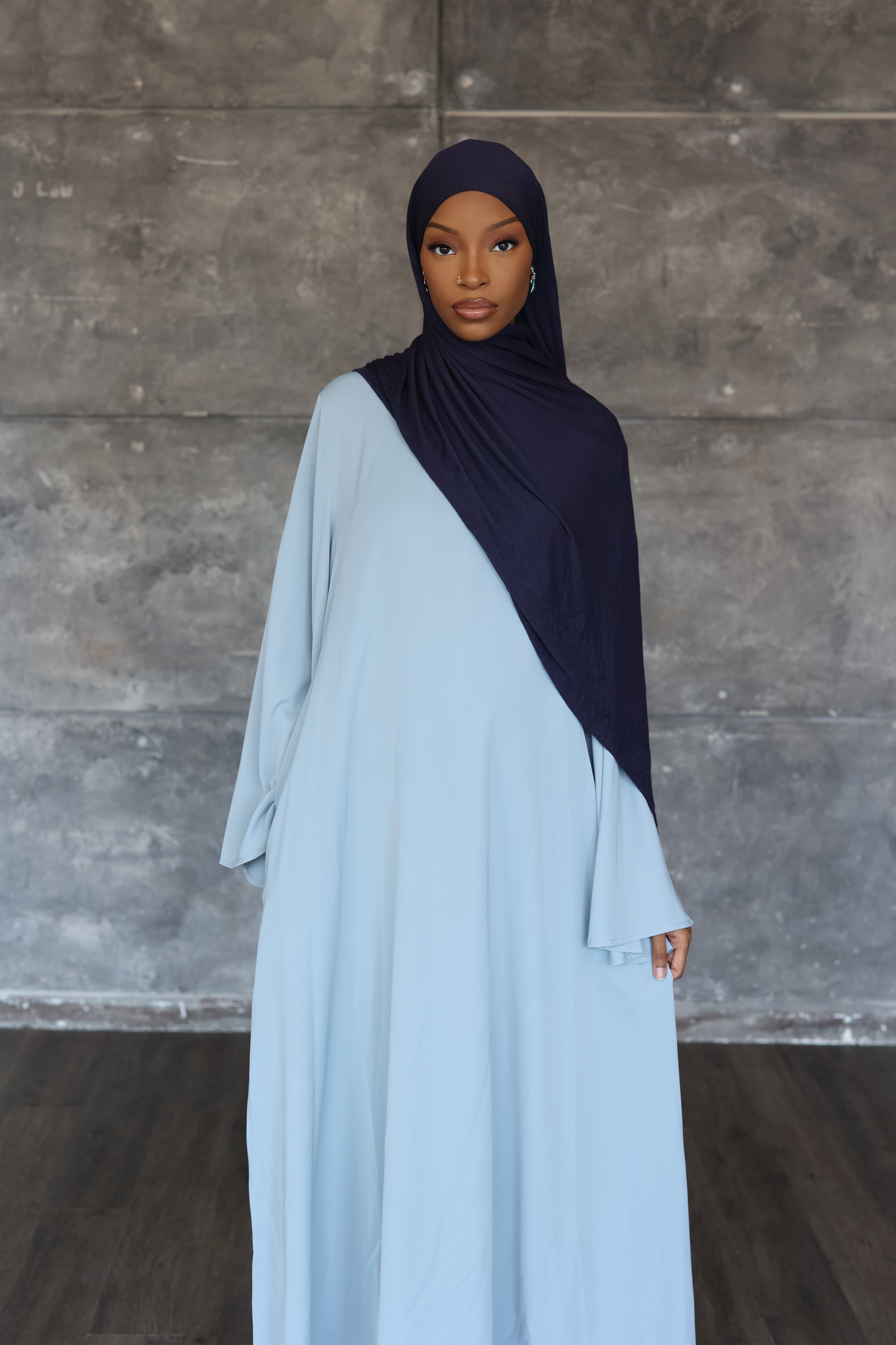 Blue Kimono Sleeve Dress